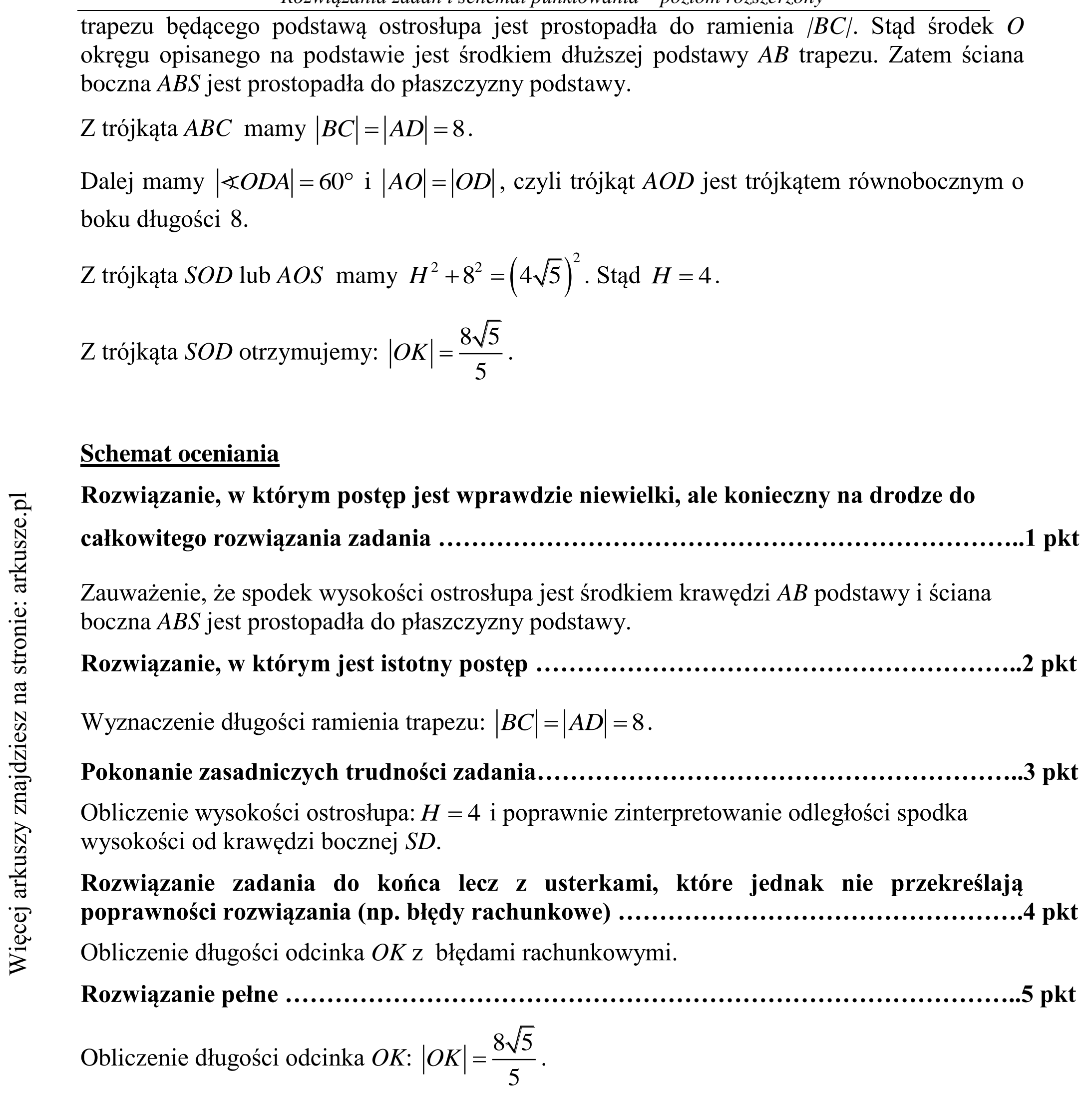 Matura dodatkowa, czerwiec 2015, odpowiedź do zadania 14, fragment 2