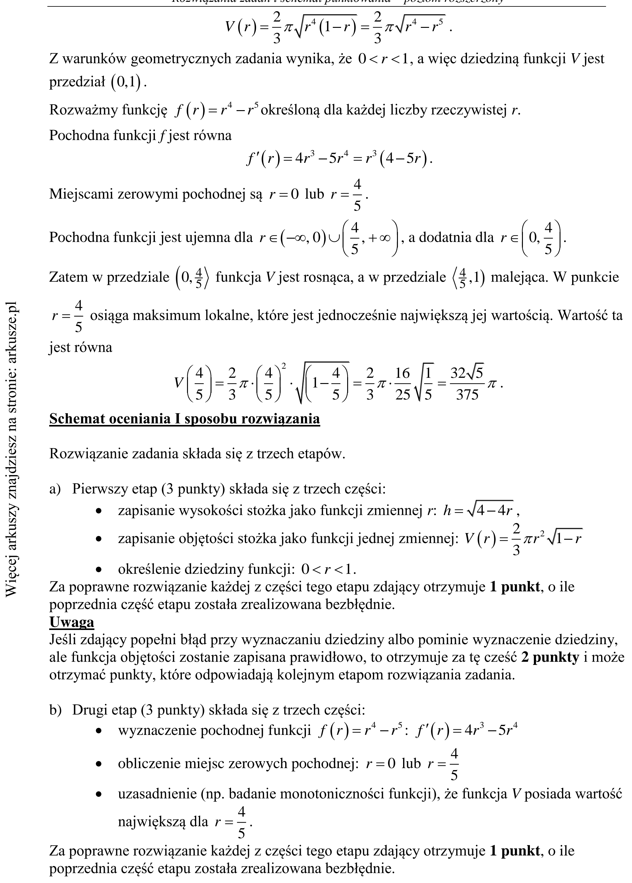 Matura dodatkowa, czerwiec 2015, odpowiedź do zadania 16, fragment 2