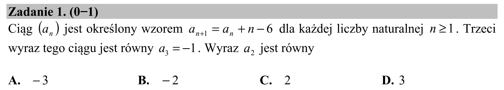Matura dodatkowa, czerwiec 2015, podgląd zadania 1
