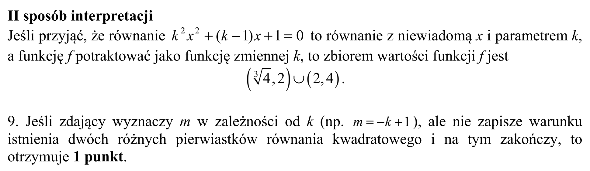 Matura dodatkowa, czerwiec 2016, odpowiedź do zadania 12, fragment 3
