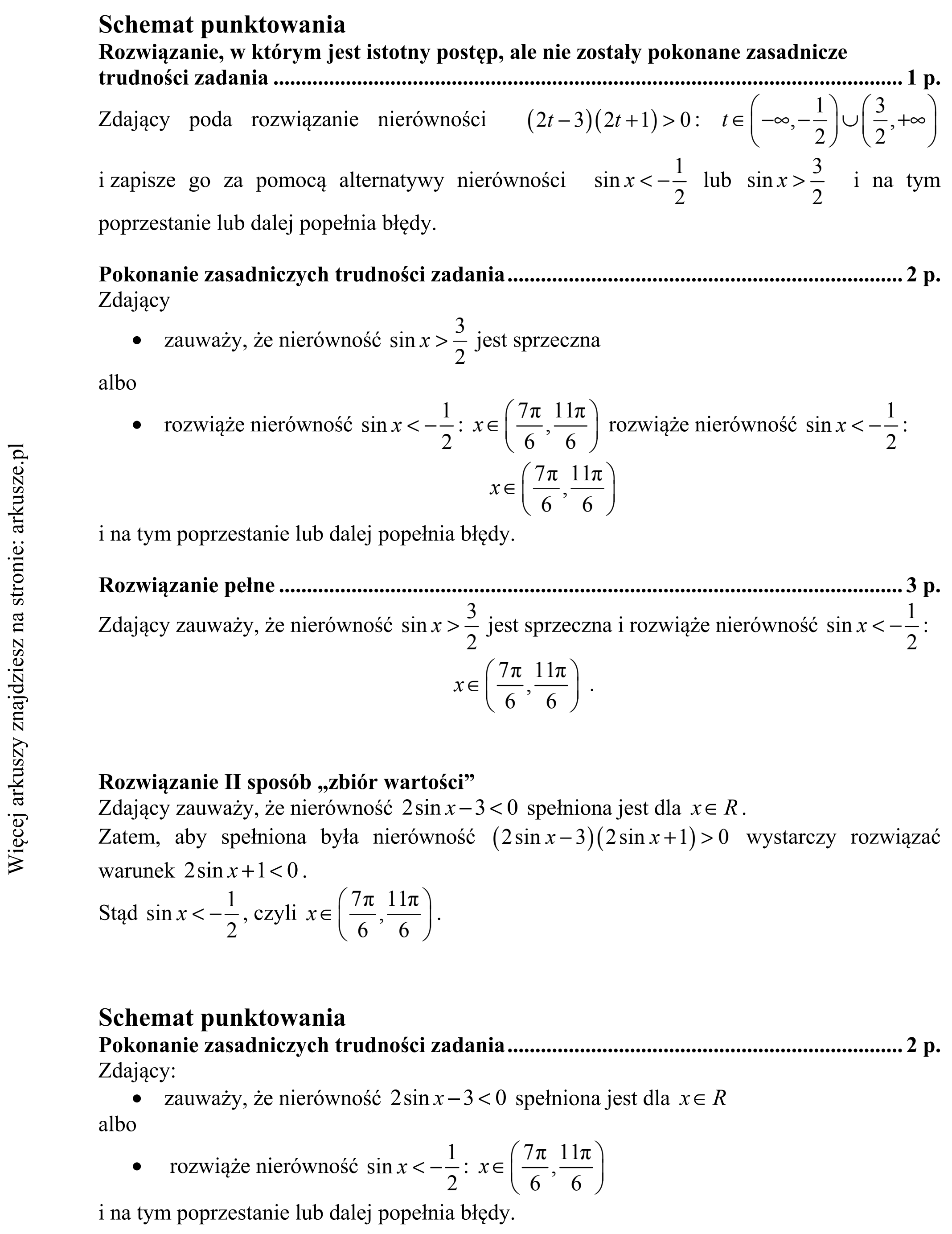 Matura dodatkowa, czerwiec 2016, odpowiedź do zadania 13, fragment 2