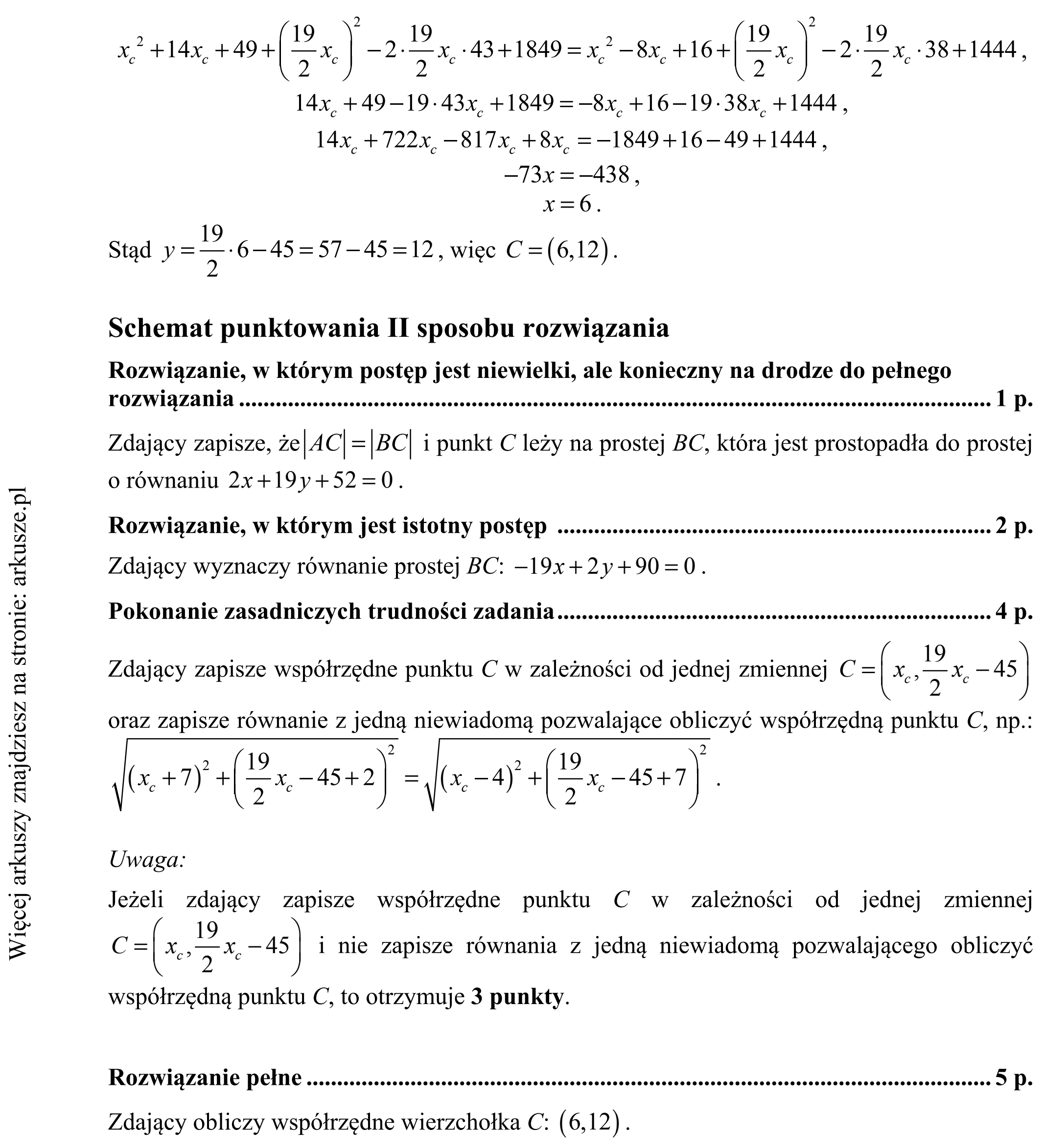 Matura dodatkowa, czerwiec 2016, odpowiedź do zadania 16, fragment 5
