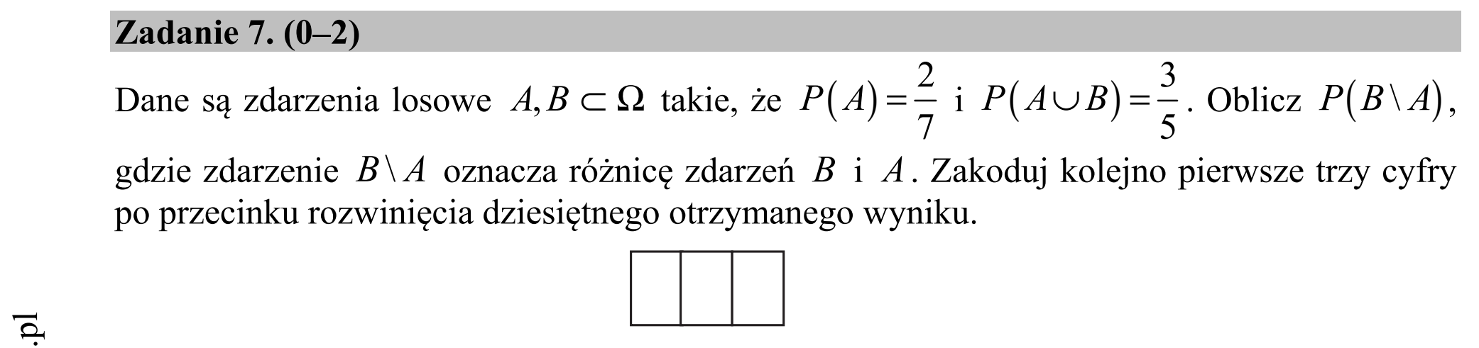 Matura dodatkowa, czerwiec 2016, podgląd zadania 7