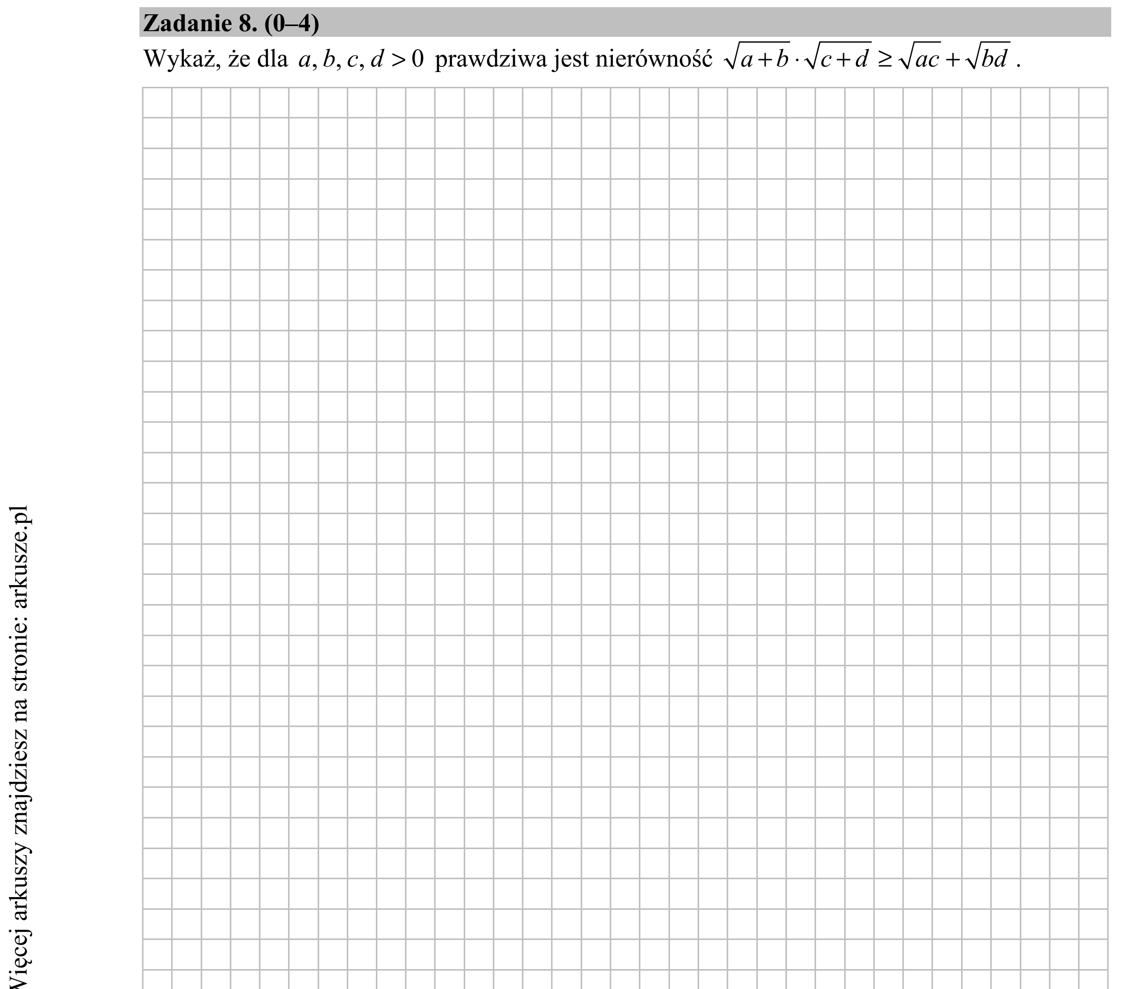 Matura dodatkowa, czerwiec 2016, podgląd zadania 8