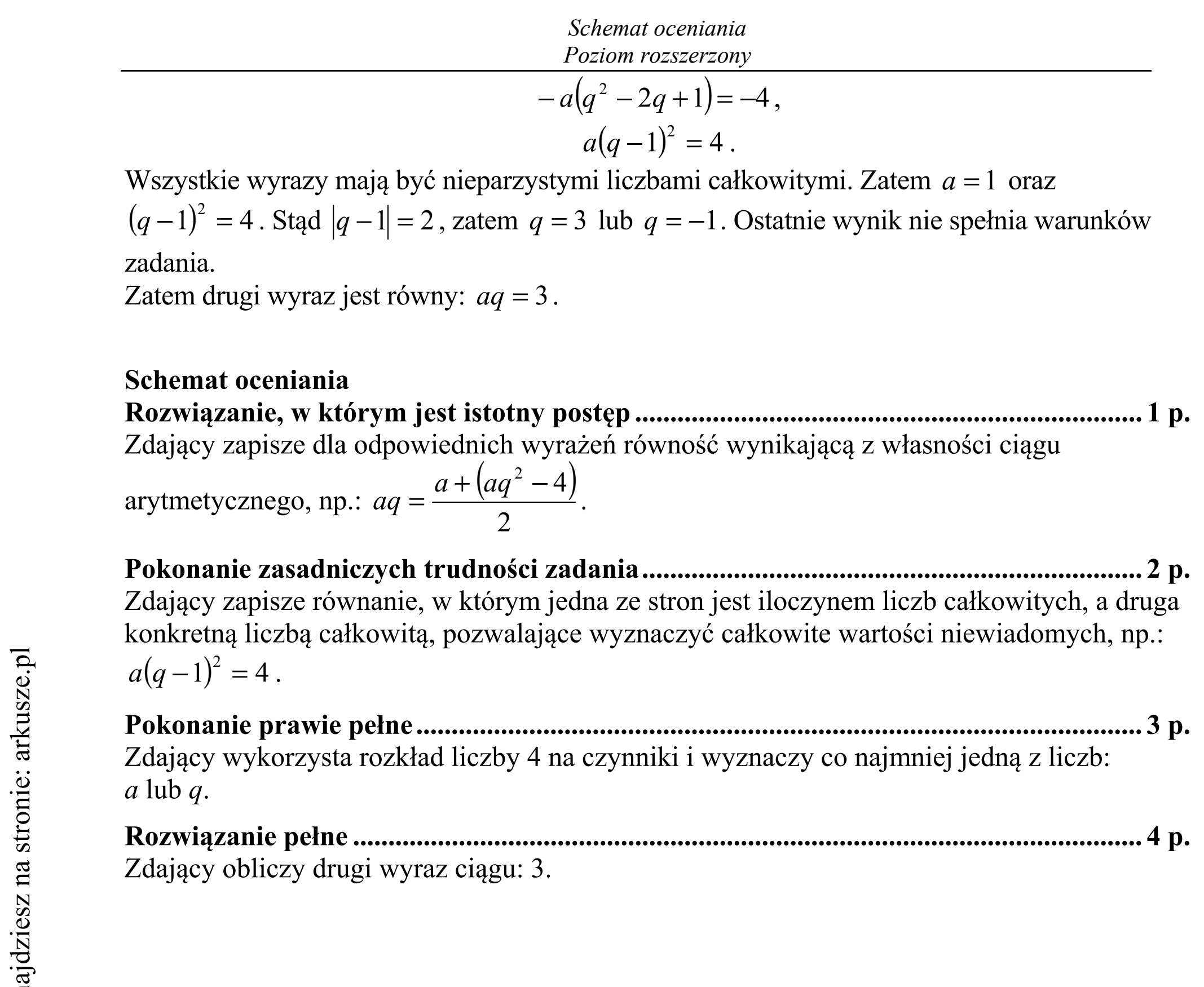 Matura dodatkowa, czerwiec 2018, odpowiedź do zadania 10, fragment 2