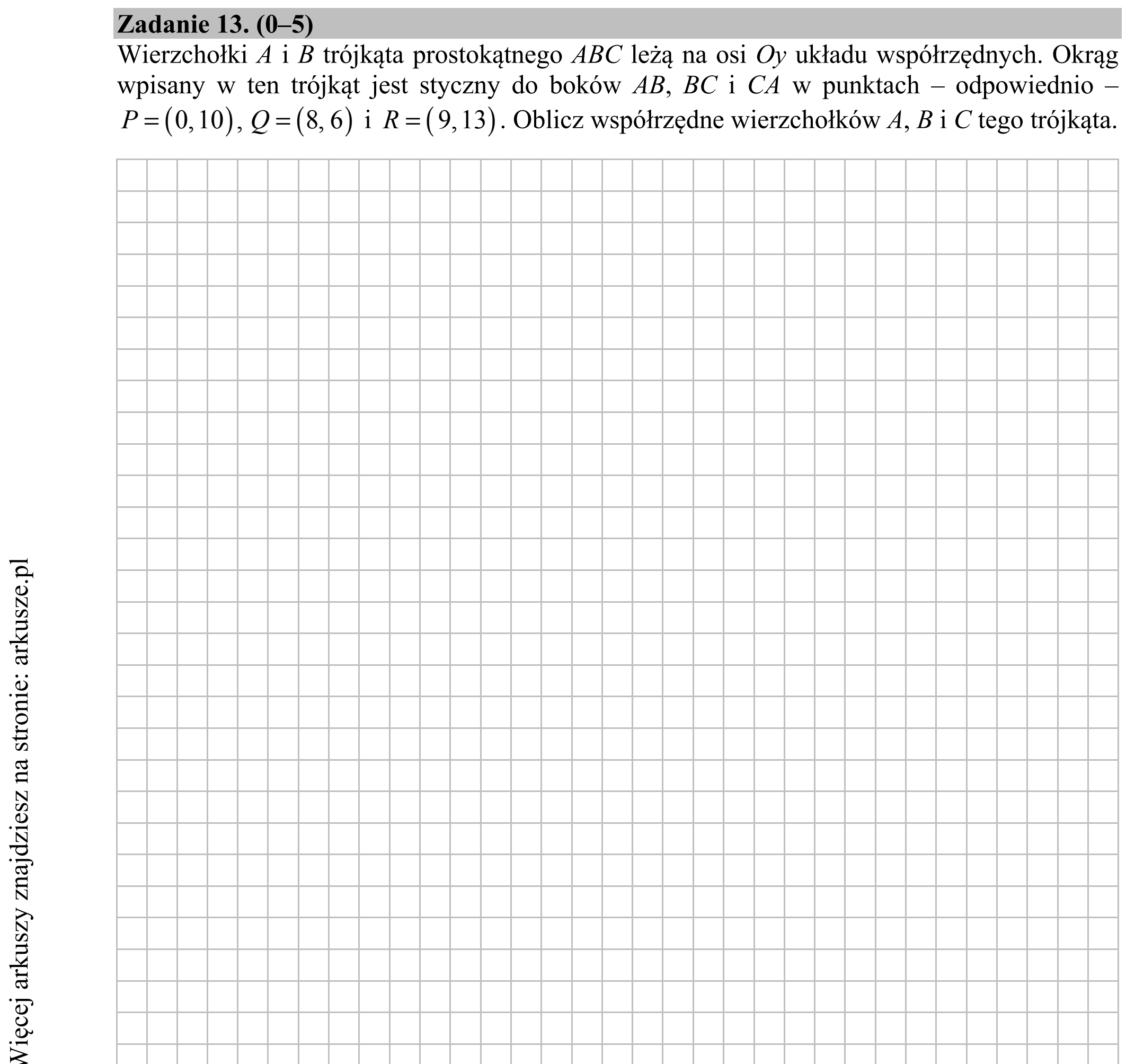 Matura dodatkowa, czerwiec 2018, podgląd zadania 13