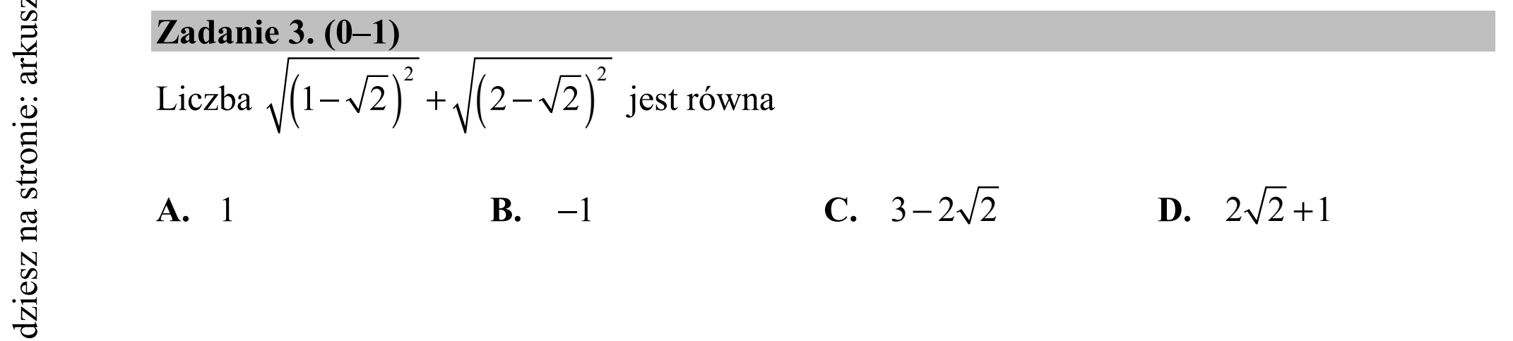 Matura dodatkowa, czerwiec 2018, podgląd zadania 3