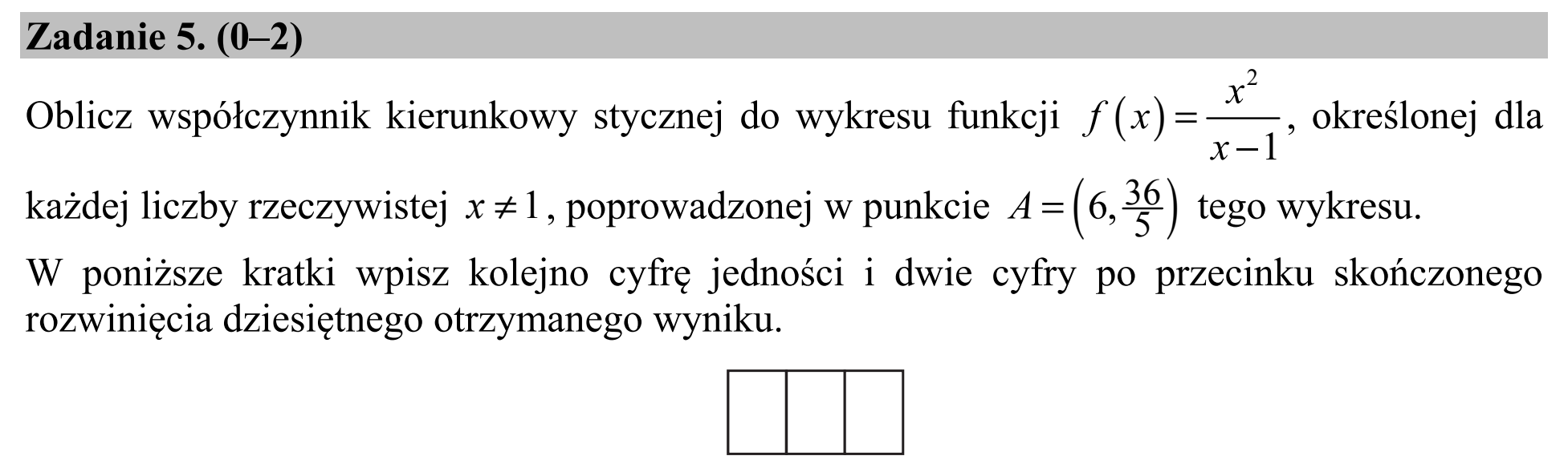 Matura dodatkowa, czerwiec 2018, podgląd zadania 5