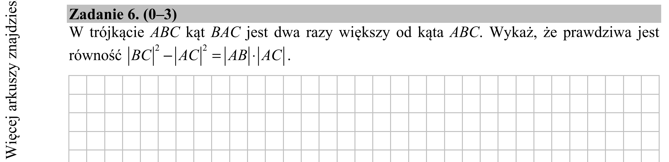 Matura dodatkowa, czerwiec 2018, podgląd zadania 6