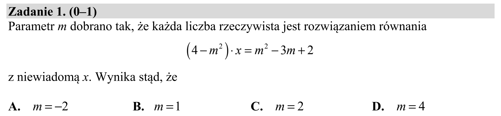 Matura dodatkowa, czerwiec 2019, podgląd zadania 1