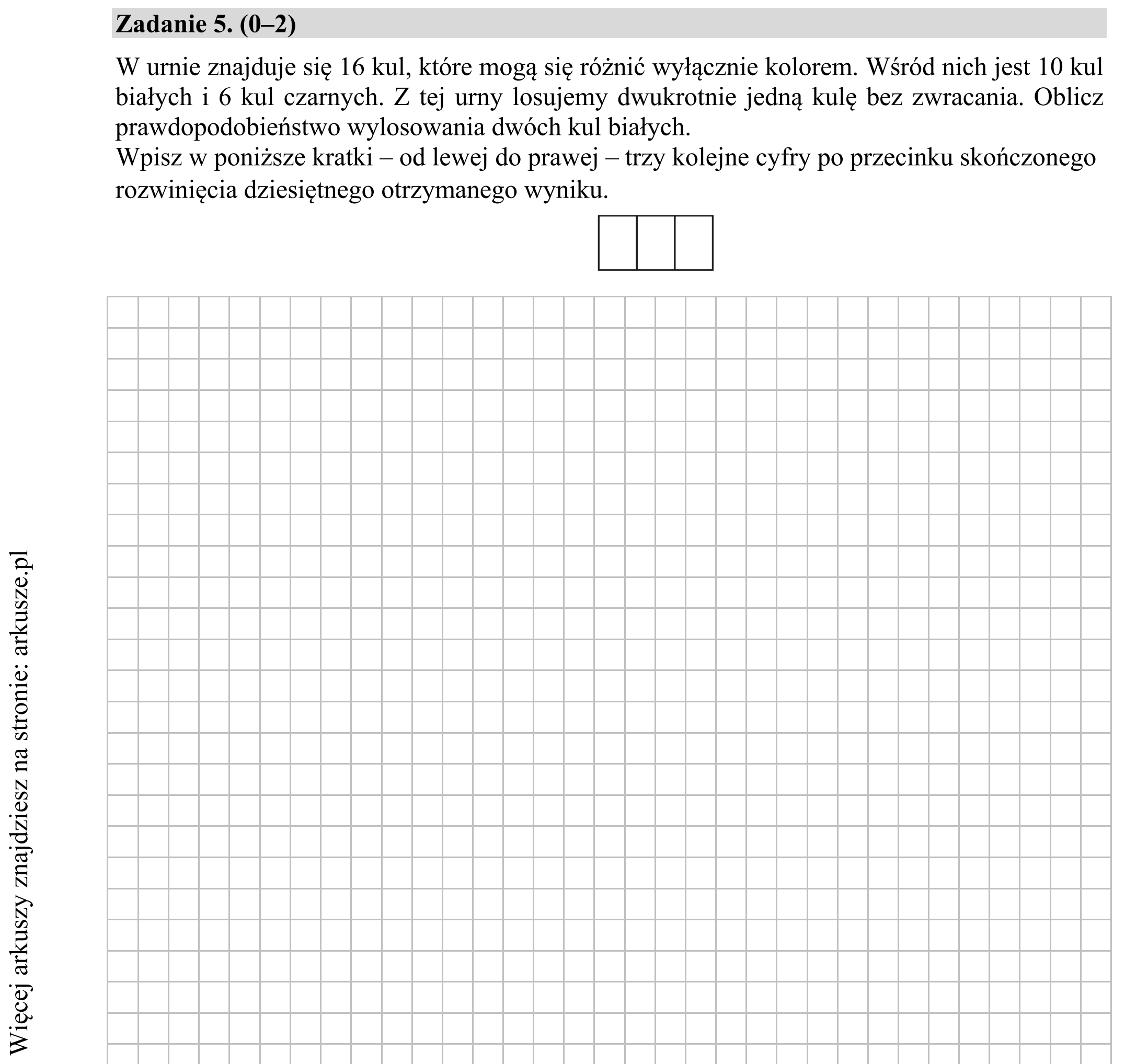 Matura dodatkowa, czerwiec 2019, podgląd zadania 5