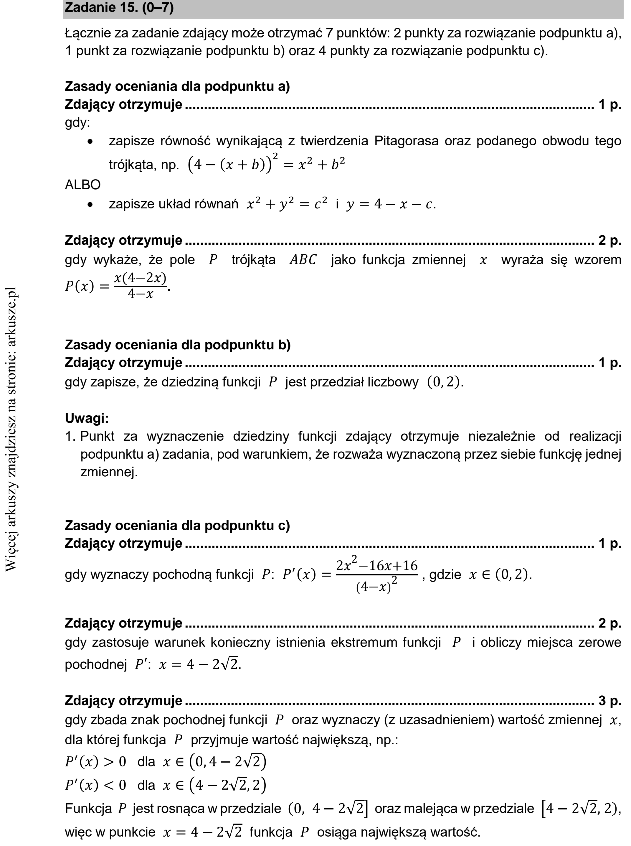 Matura dodatkowa, czerwiec 2021, odpowiedź do zadania 15, fragment 1
