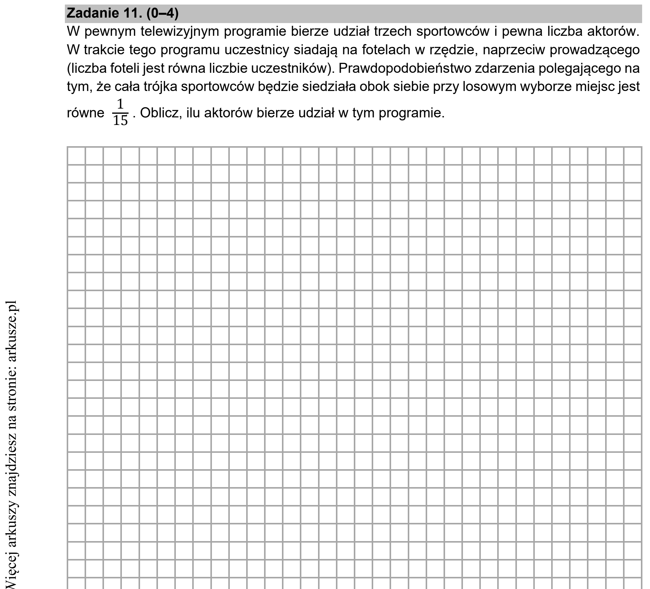 Matura dodatkowa, czerwiec 2021, podgląd zadania 11
