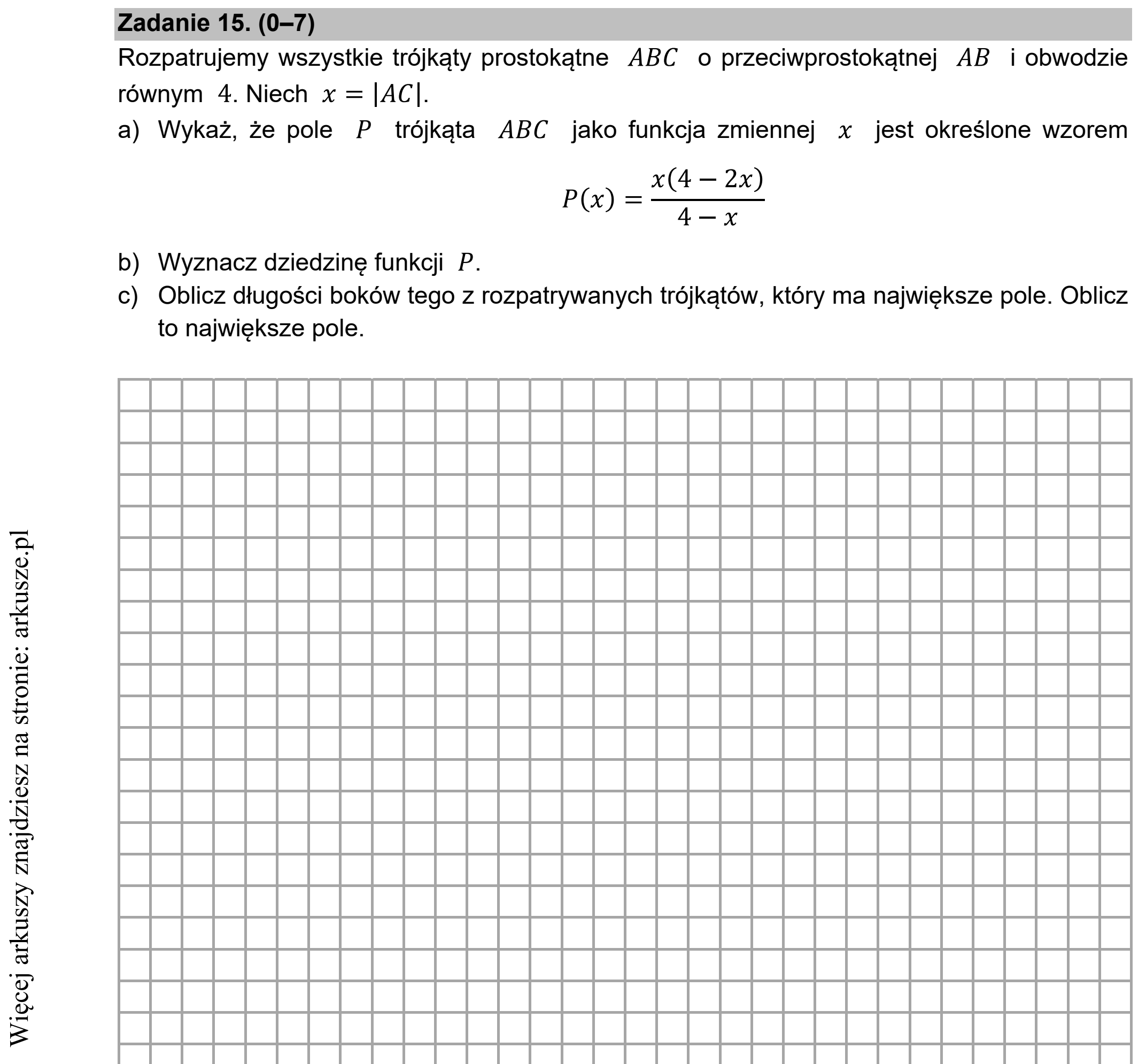 Matura dodatkowa, czerwiec 2021, podgląd zadania 15