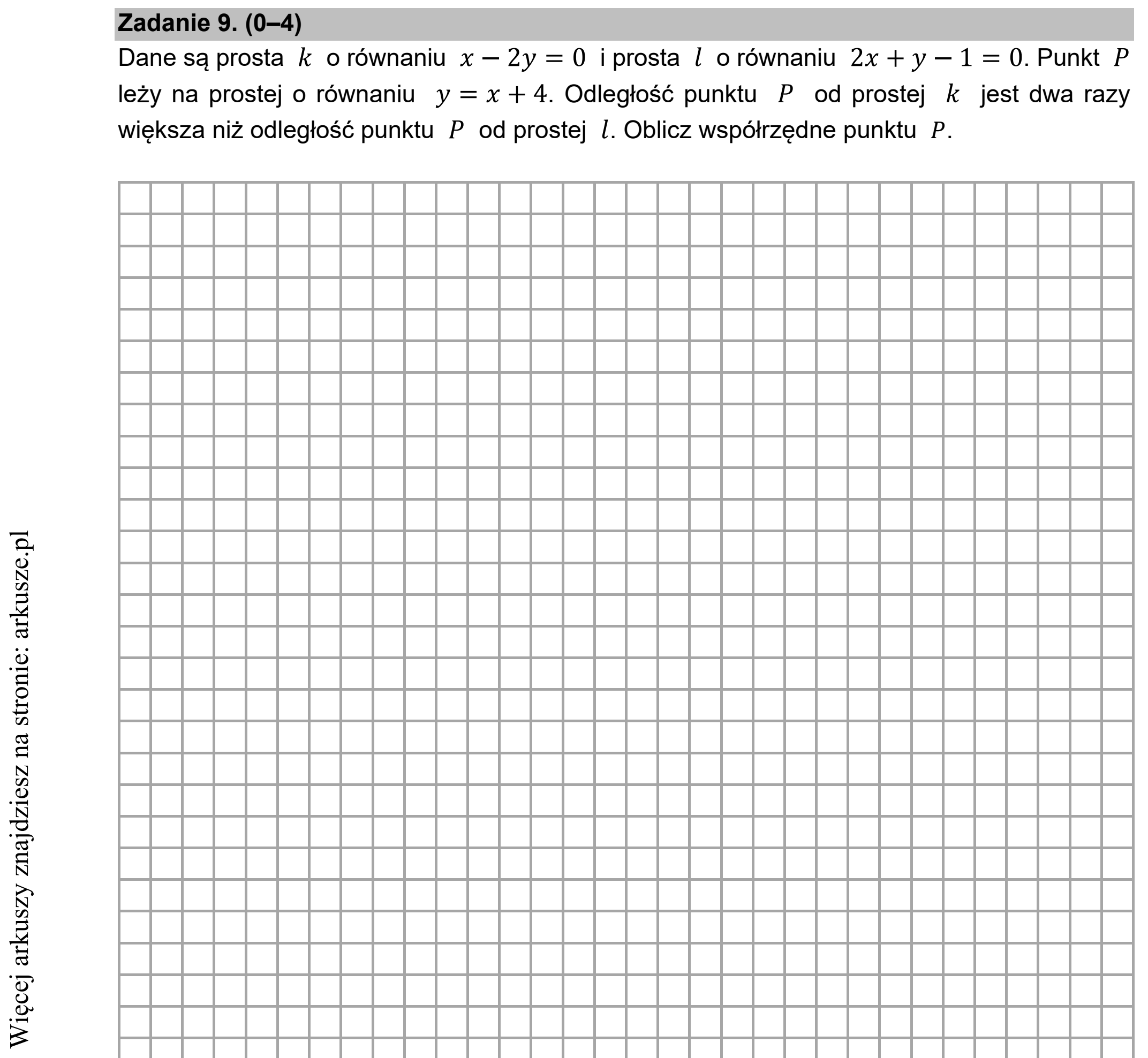 Matura dodatkowa, czerwiec 2021, podgląd zadania 9