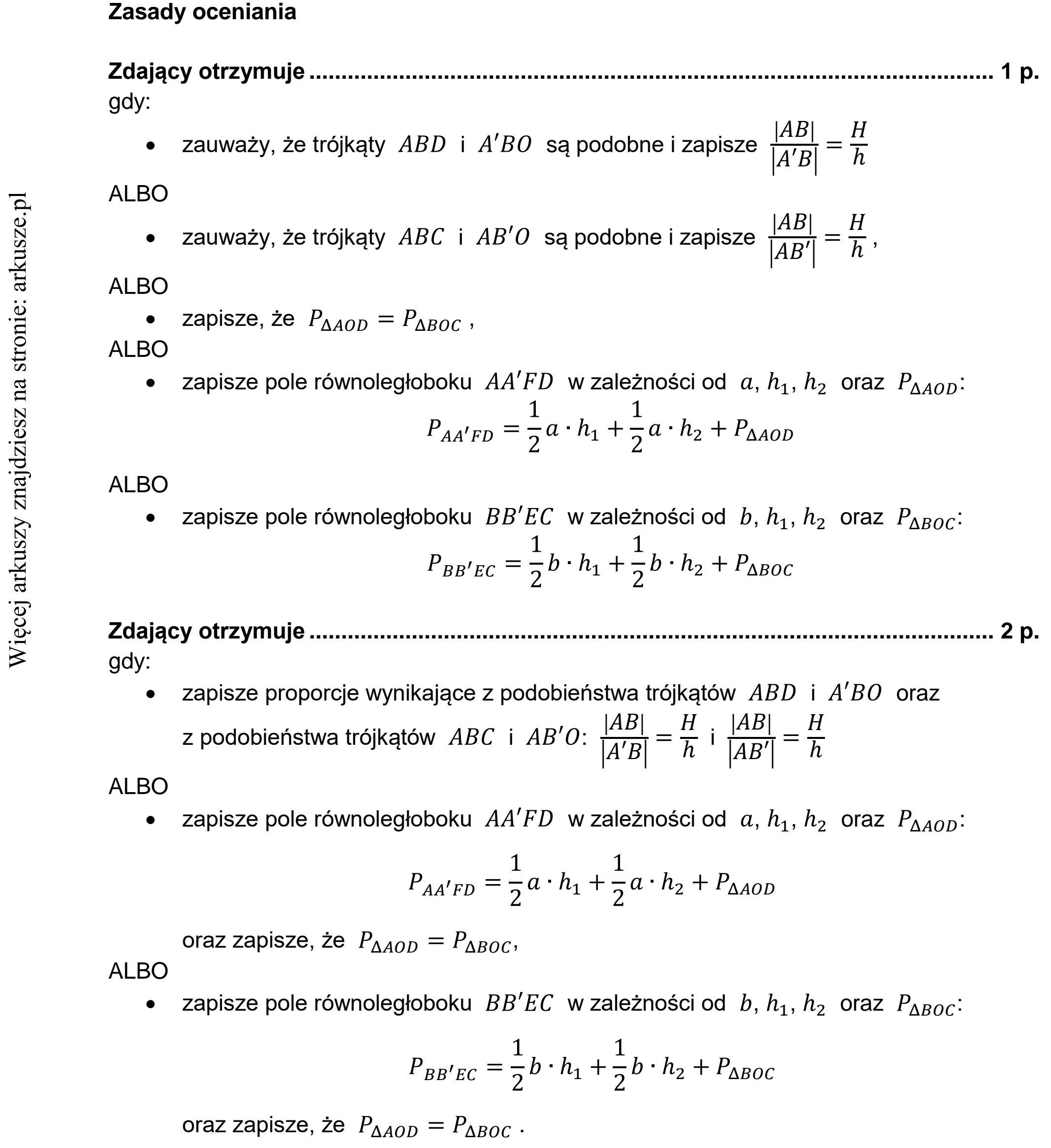 Matura dodatkowa, czerwiec 2022, odpowiedź do zadania 9, fragment 1
