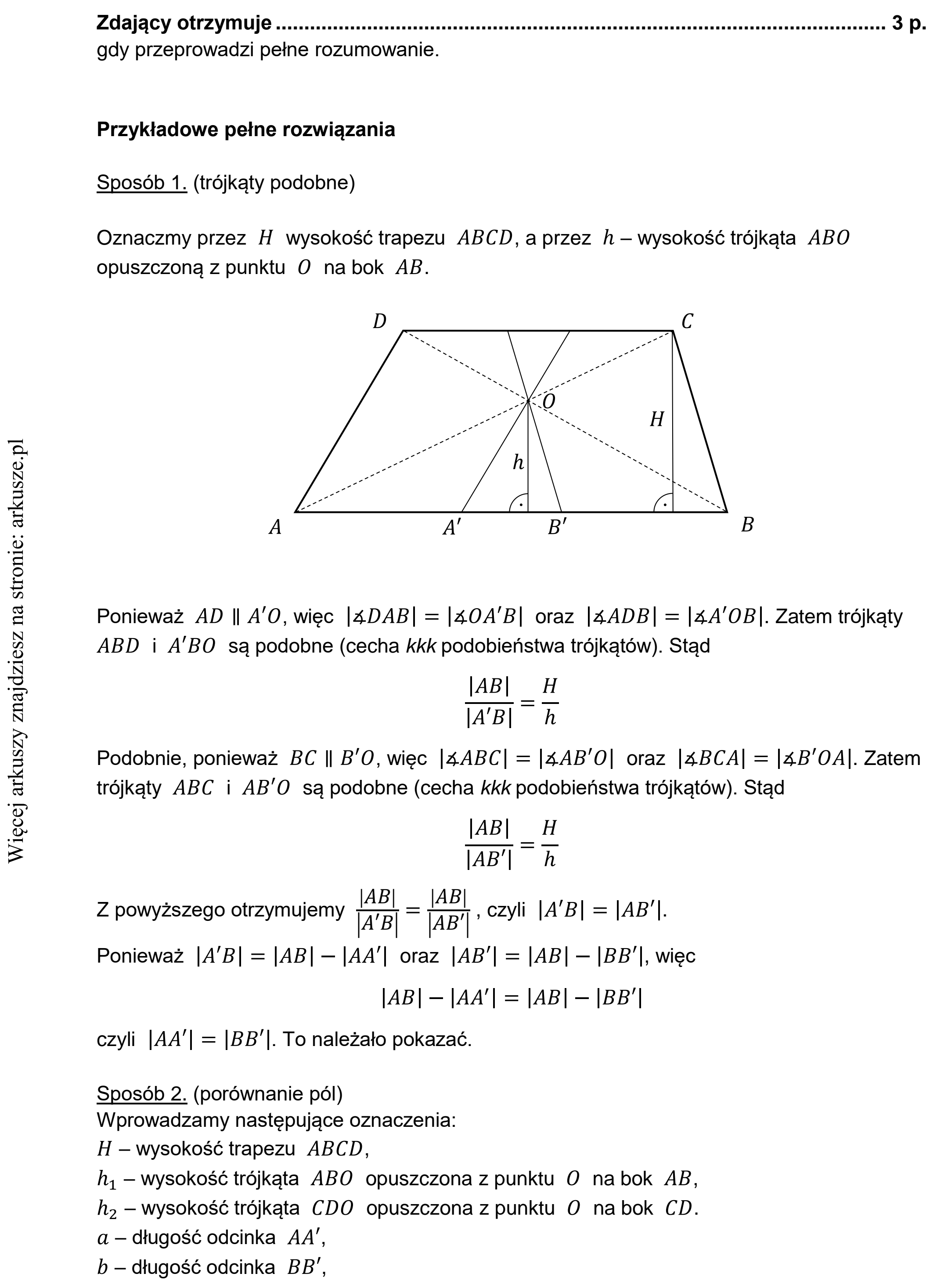 Matura dodatkowa, czerwiec 2022, odpowiedź do zadania 9, fragment 2