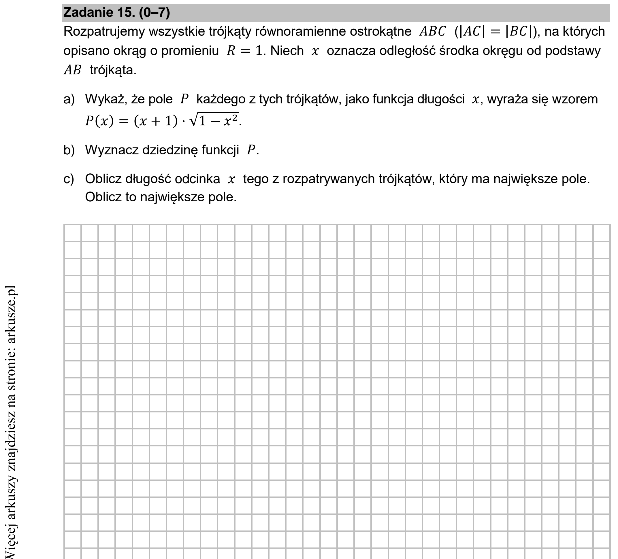 Matura dodatkowa, czerwiec 2022, podgląd zadania 15