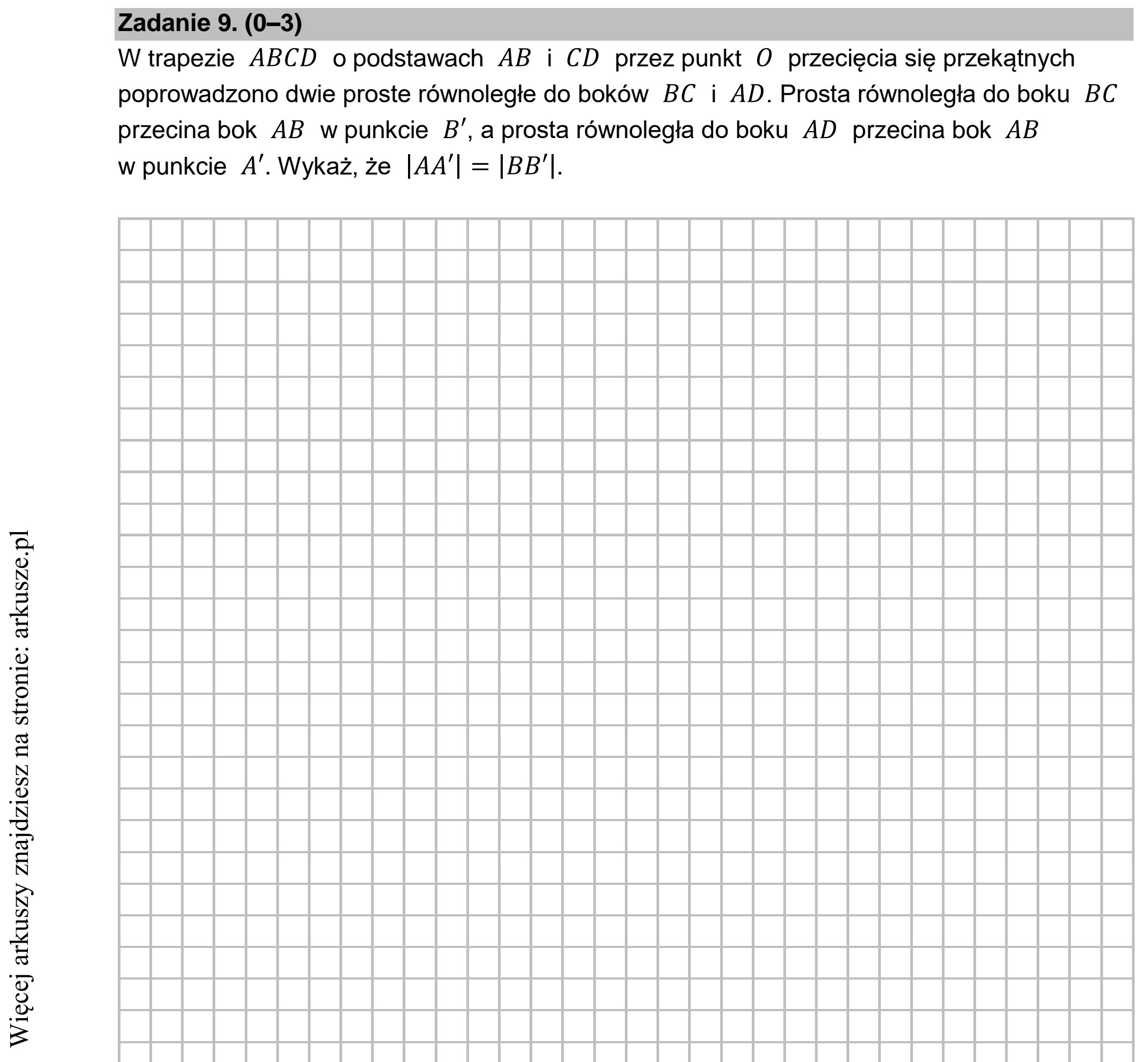 Matura dodatkowa, czerwiec 2022, podgląd zadania 9