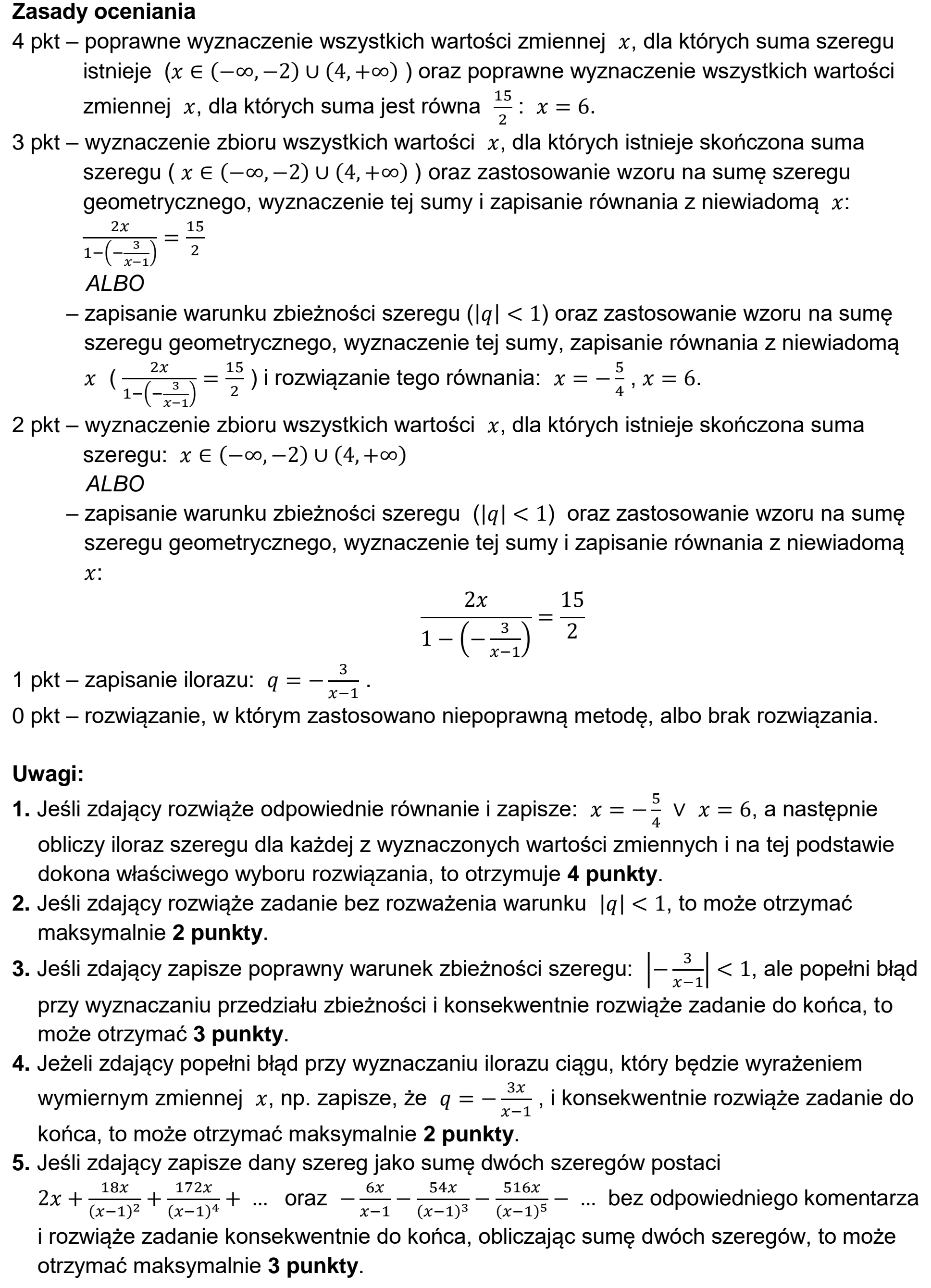 Matura dodatkowa, czerwiec 2023, odpowiedź do zadania 9, fragment 1