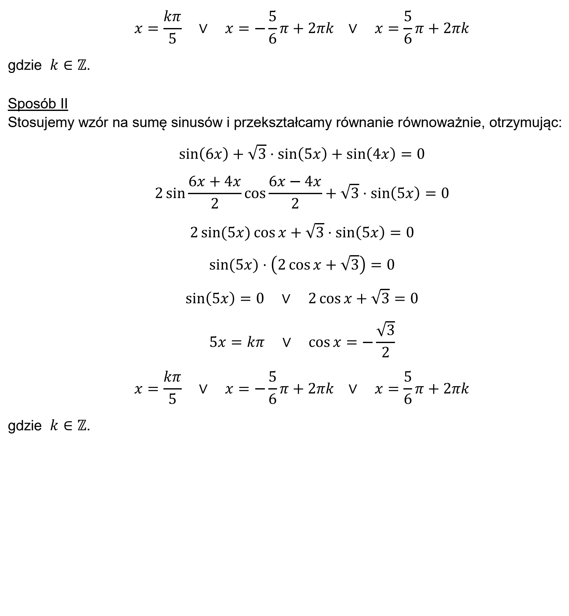 Matura dodatkowa, czerwiec 2024, odpowiedź do zadania 11, fragment 2