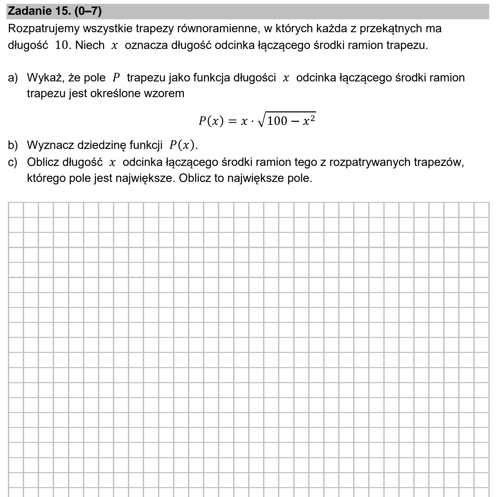 Matura dodatkowa, czerwiec 2024, podgląd zadania 15