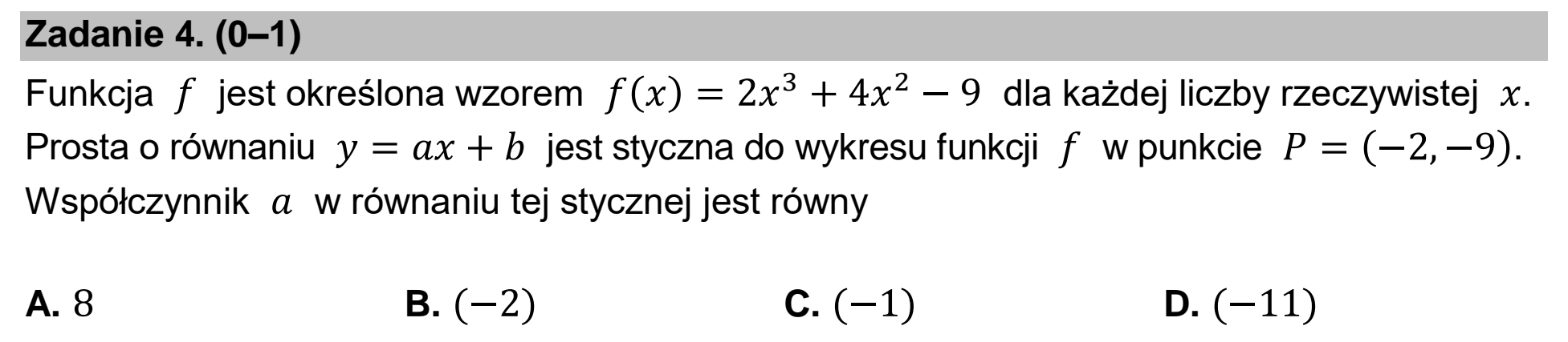 Matura dodatkowa, czerwiec 2024, podgląd zadania 4