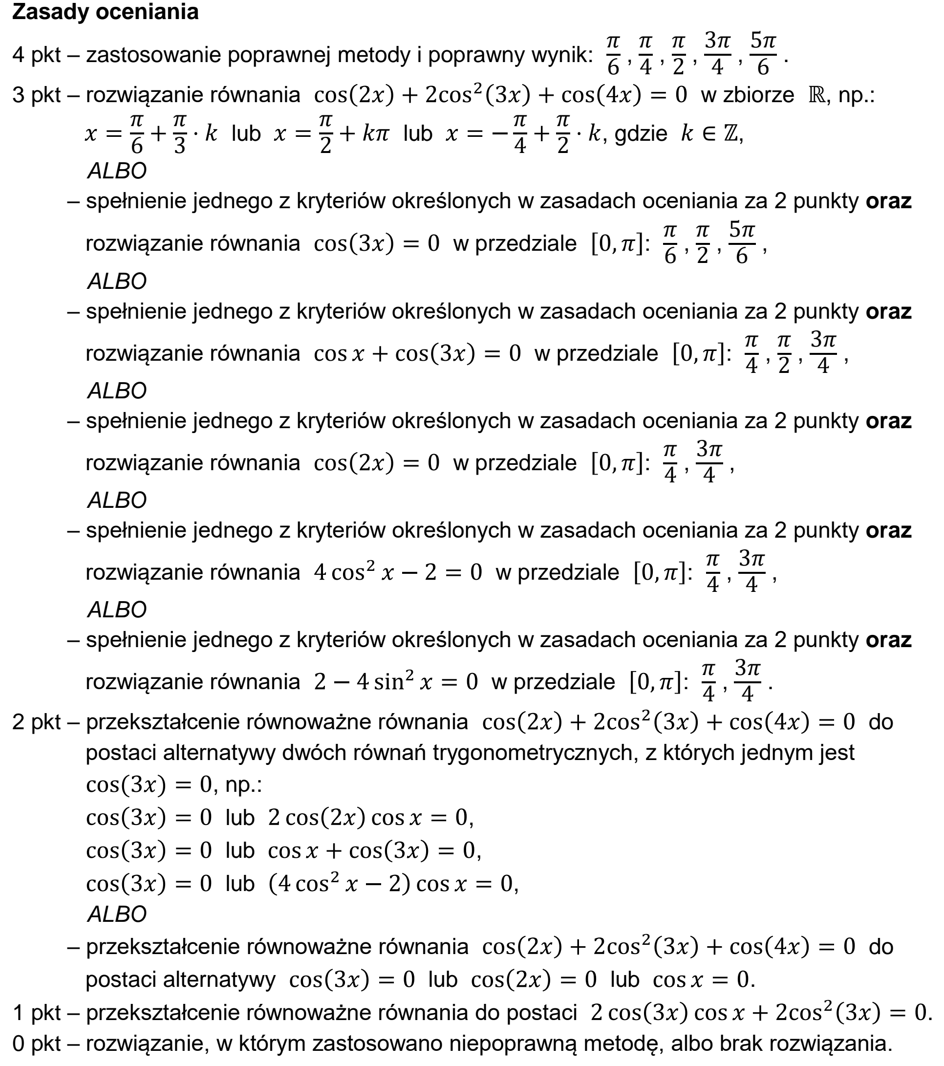 Matura dodatkowa, czerwiec 2025, odpowiedź do zadania 9, fragment 1