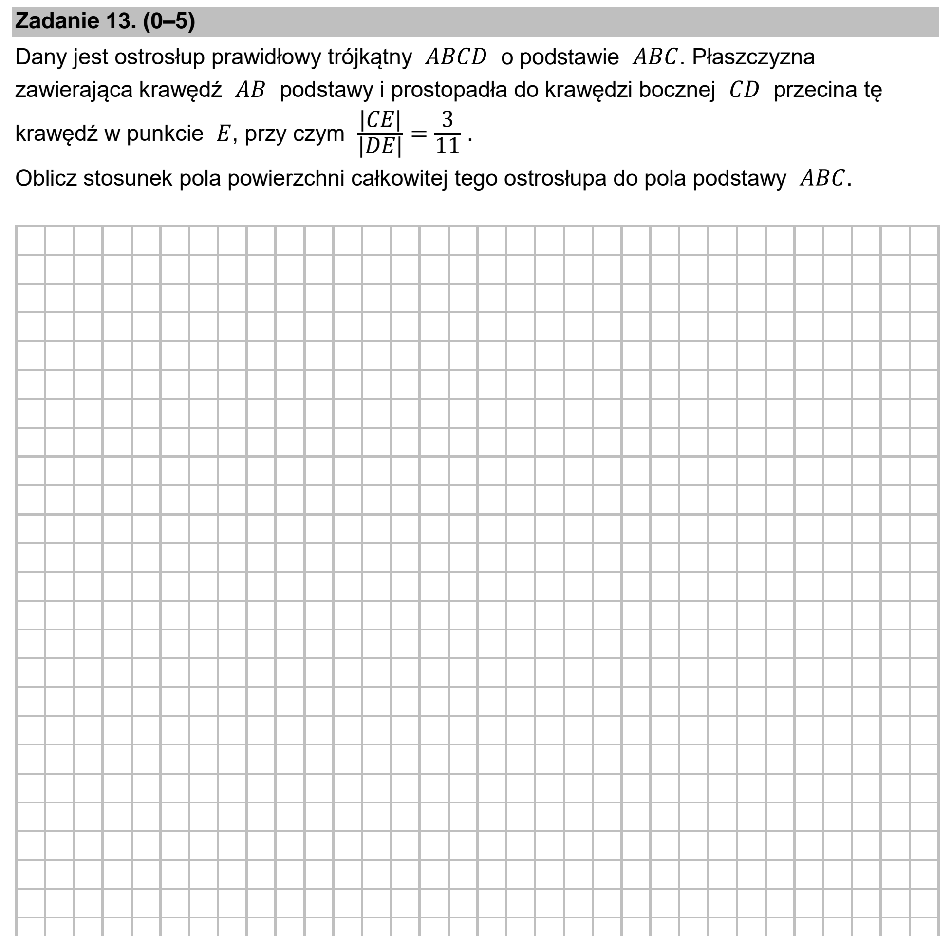 Matura dodatkowa, czerwiec 2025, podgląd zadania 13