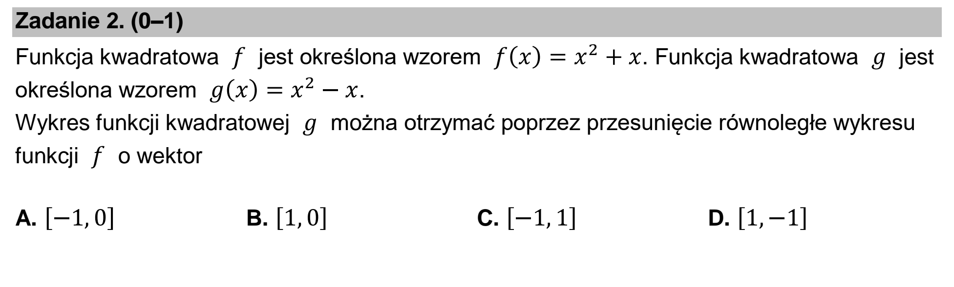Matura dodatkowa, czerwiec 2025, podgląd zadania 2