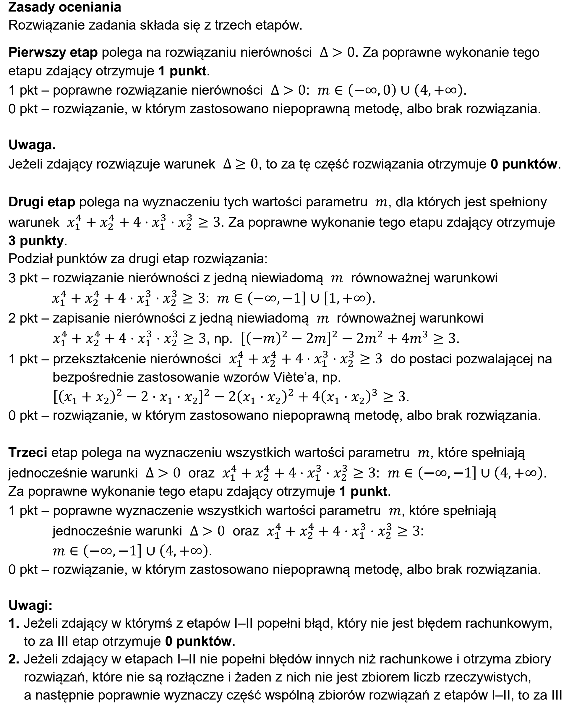Matura dodatkowa, czerwiec 2026, odpowiedź do zadania 14