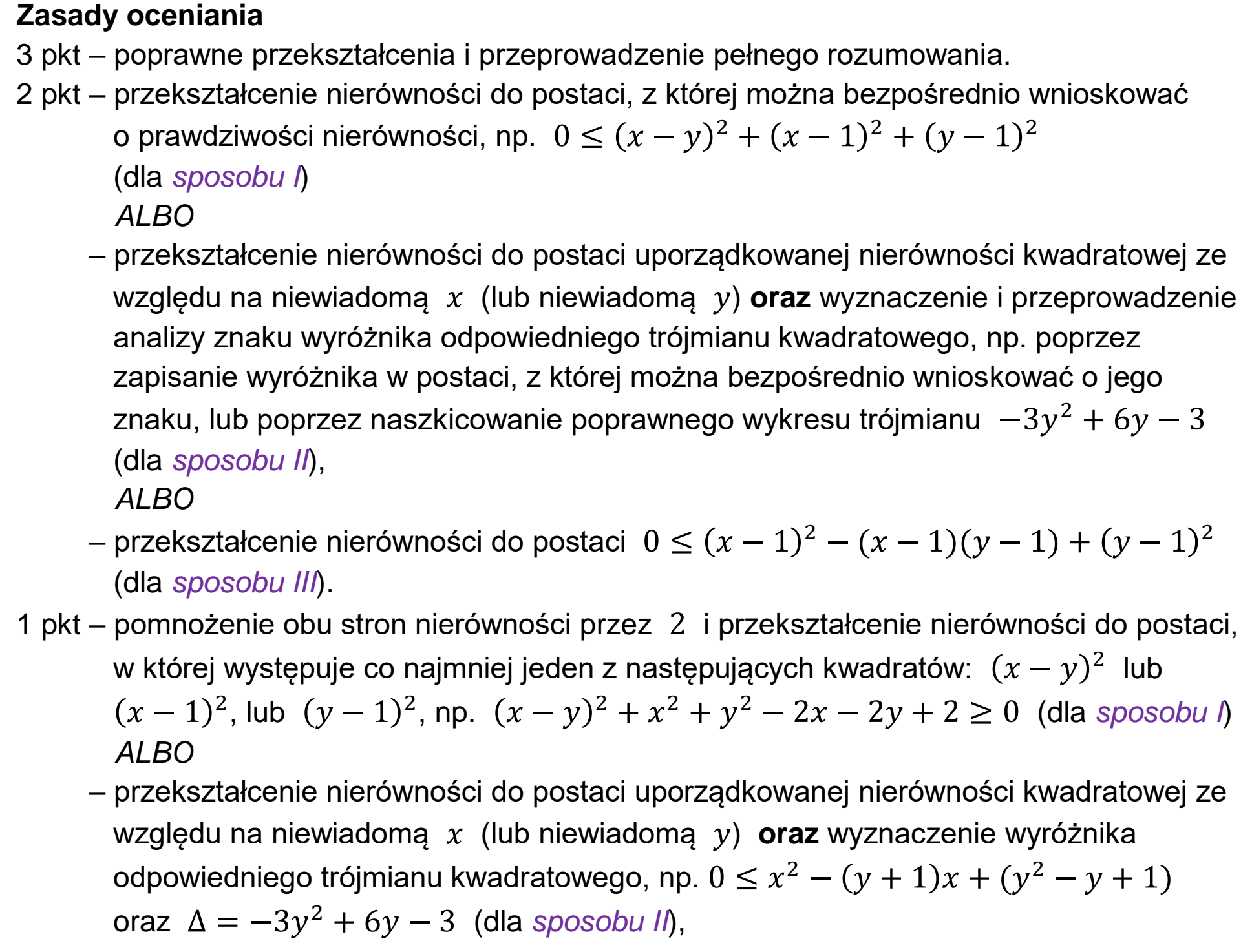 Matura dodatkowa, czerwiec 2026, odpowiedź do zadania 8