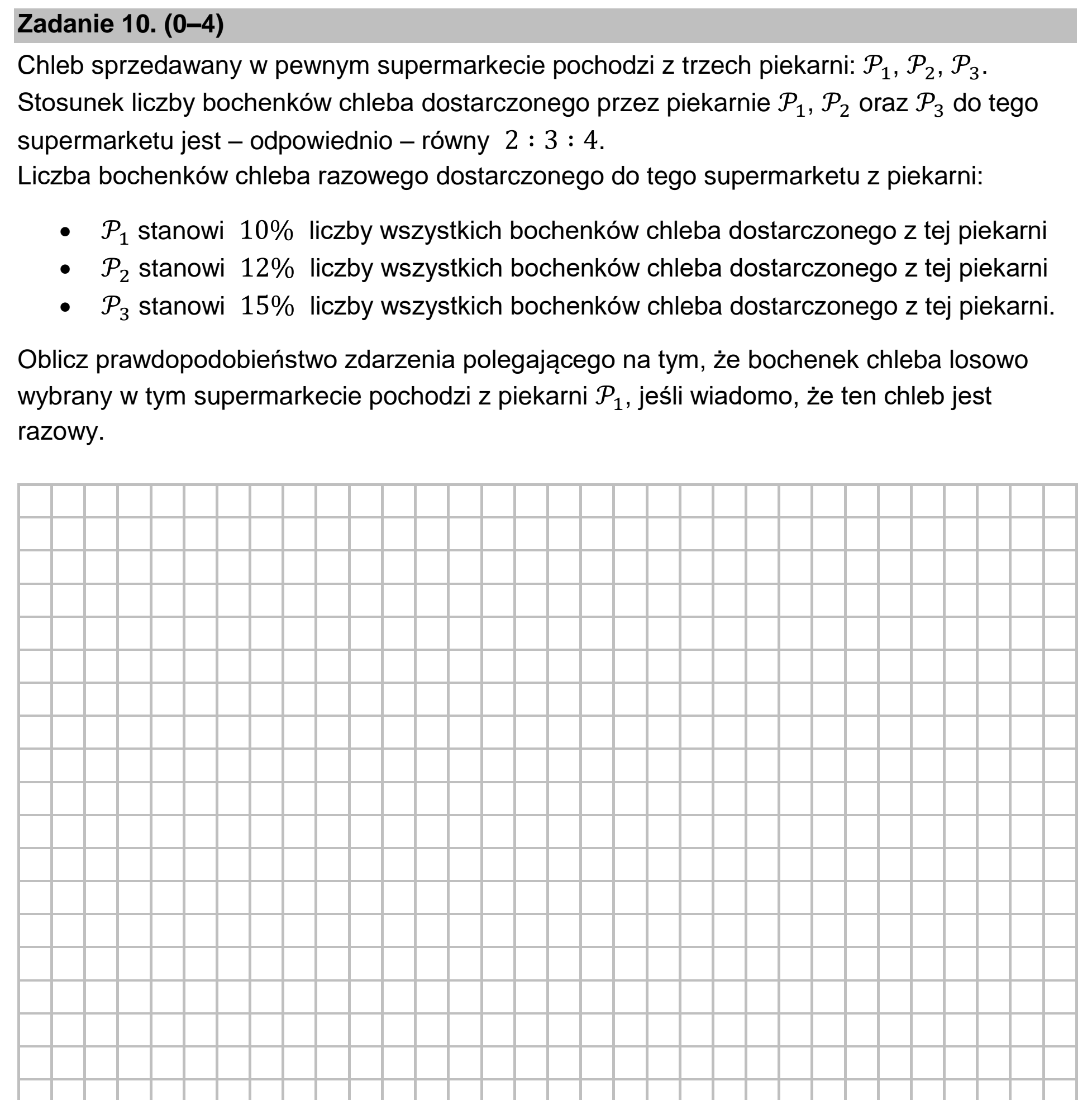 Matura dodatkowa, czerwiec 2026, podgląd zadania 10