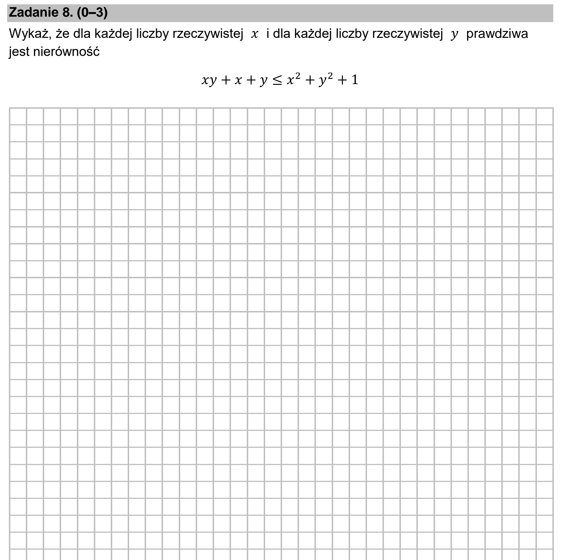 Matura dodatkowa, czerwiec 2026, podgląd zadania 8