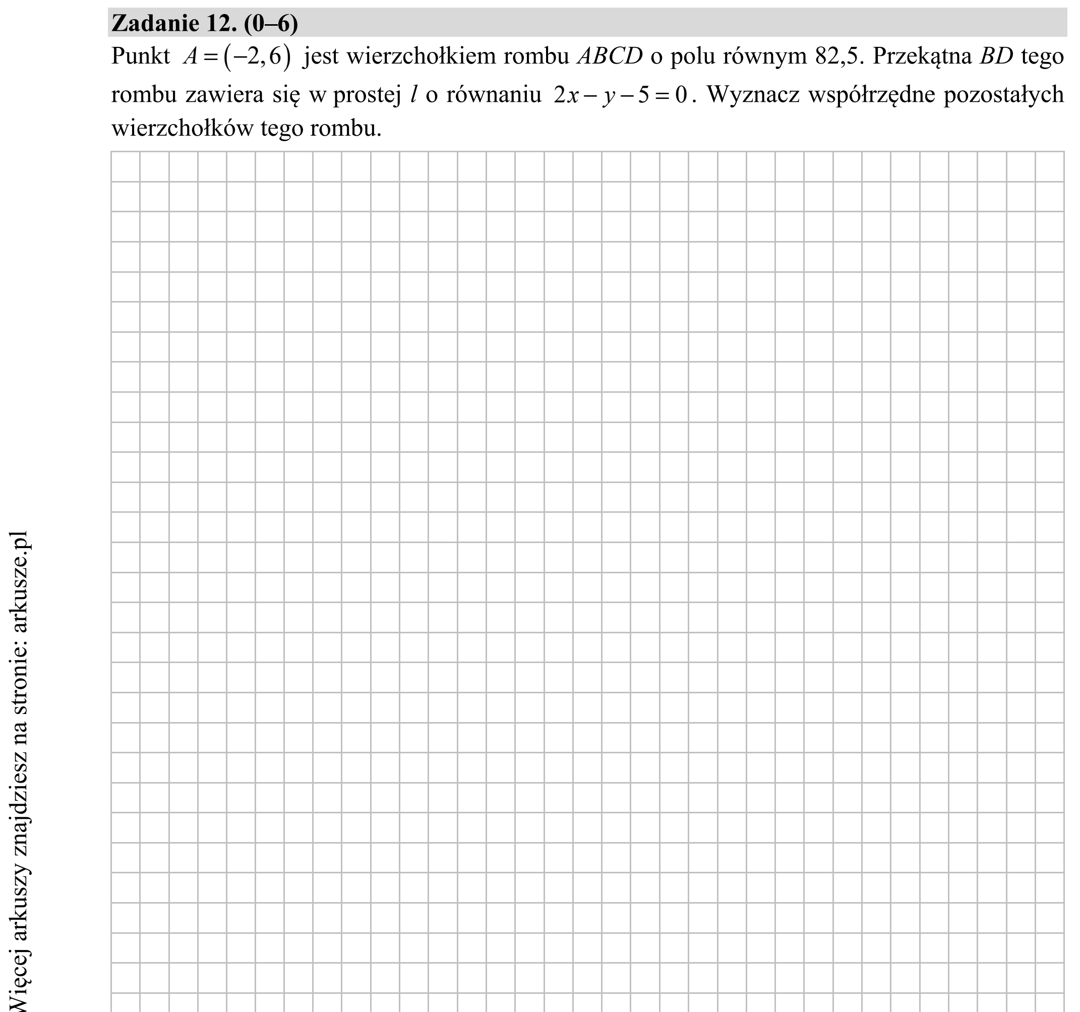 Matura dodatkowa, lipiec 2020, podgląd zadania 12