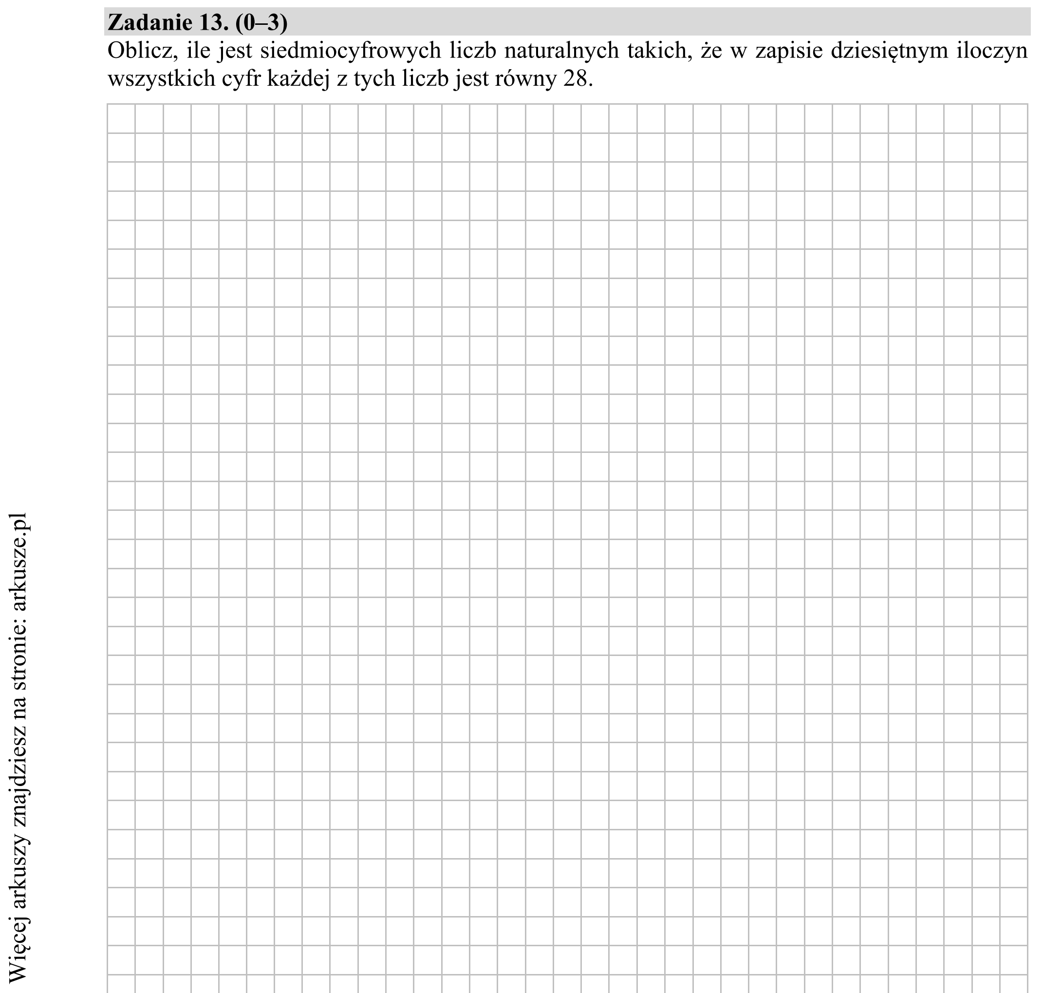 Matura dodatkowa, lipiec 2020, podgląd zadania 13
