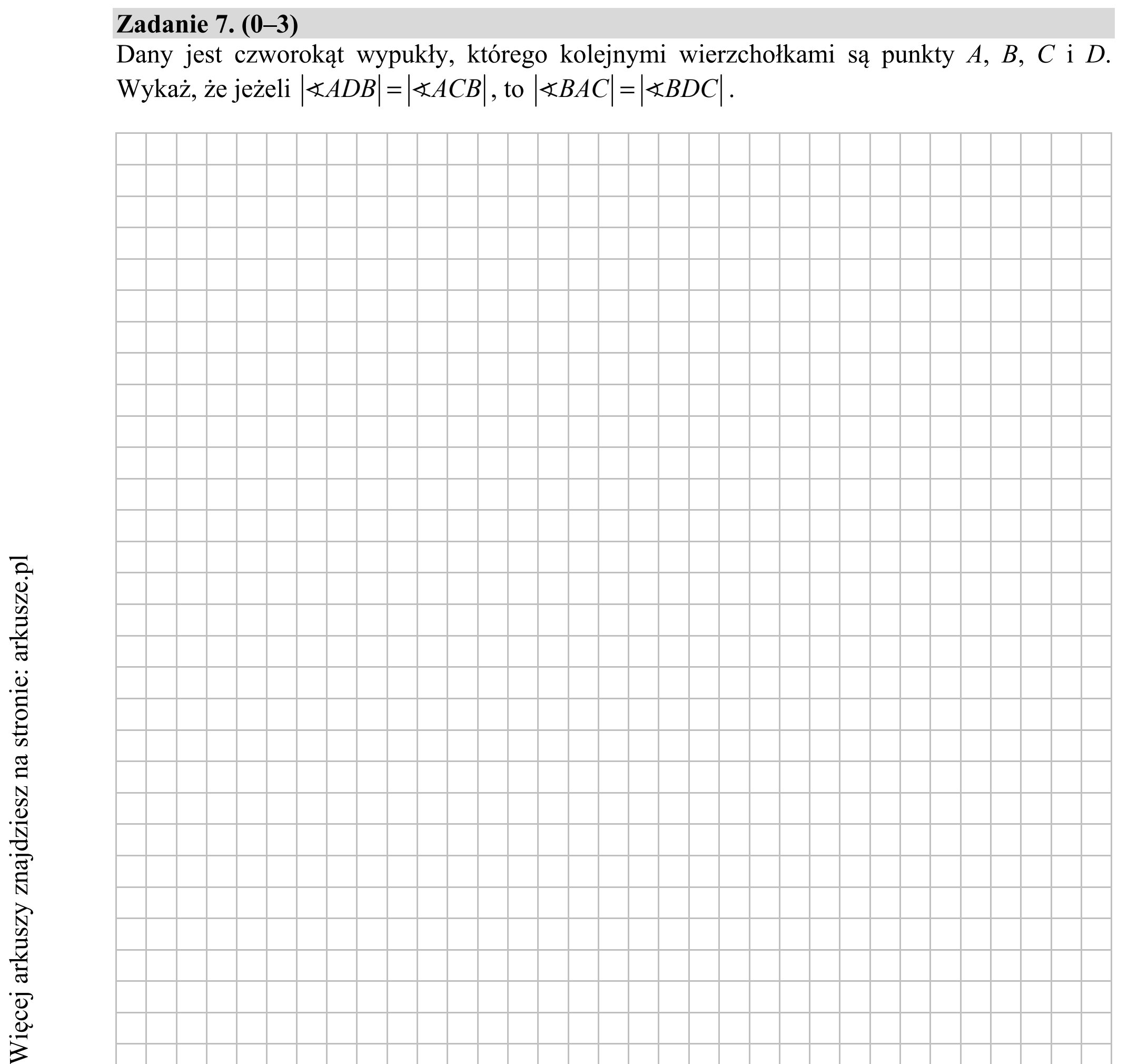 Matura dodatkowa, lipiec 2020, podgląd zadania 7
