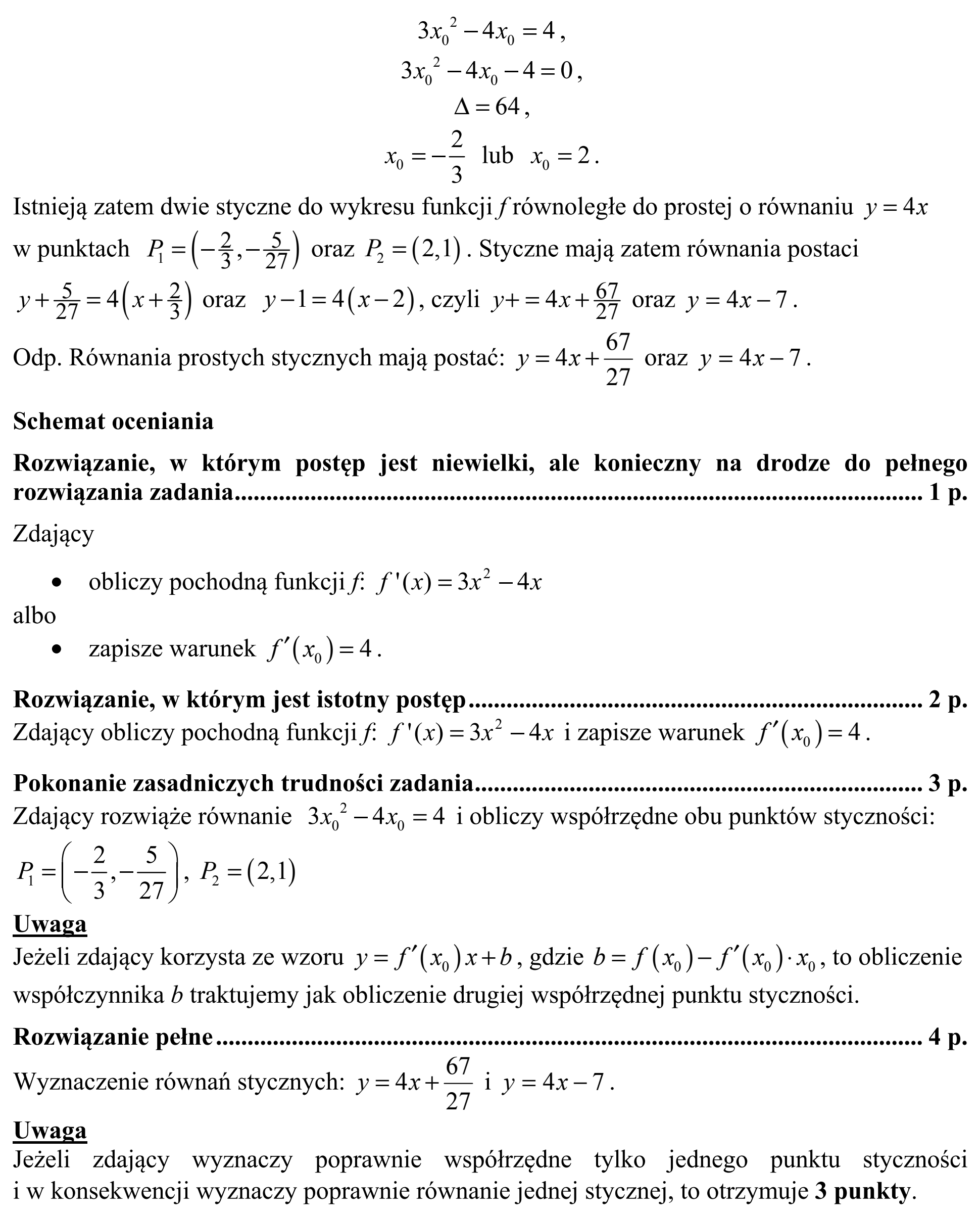 Matura, maj 2015, odpowiedź do zadania 12, fragment 2