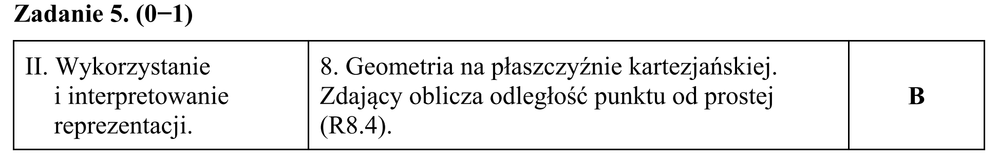 Matura, maj 2015, odpowiedź do zadania 5
