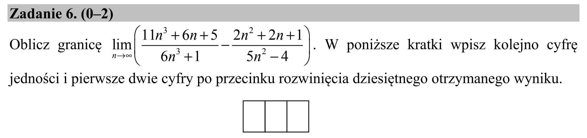 Matura, maj 2015, podgląd zadania 6