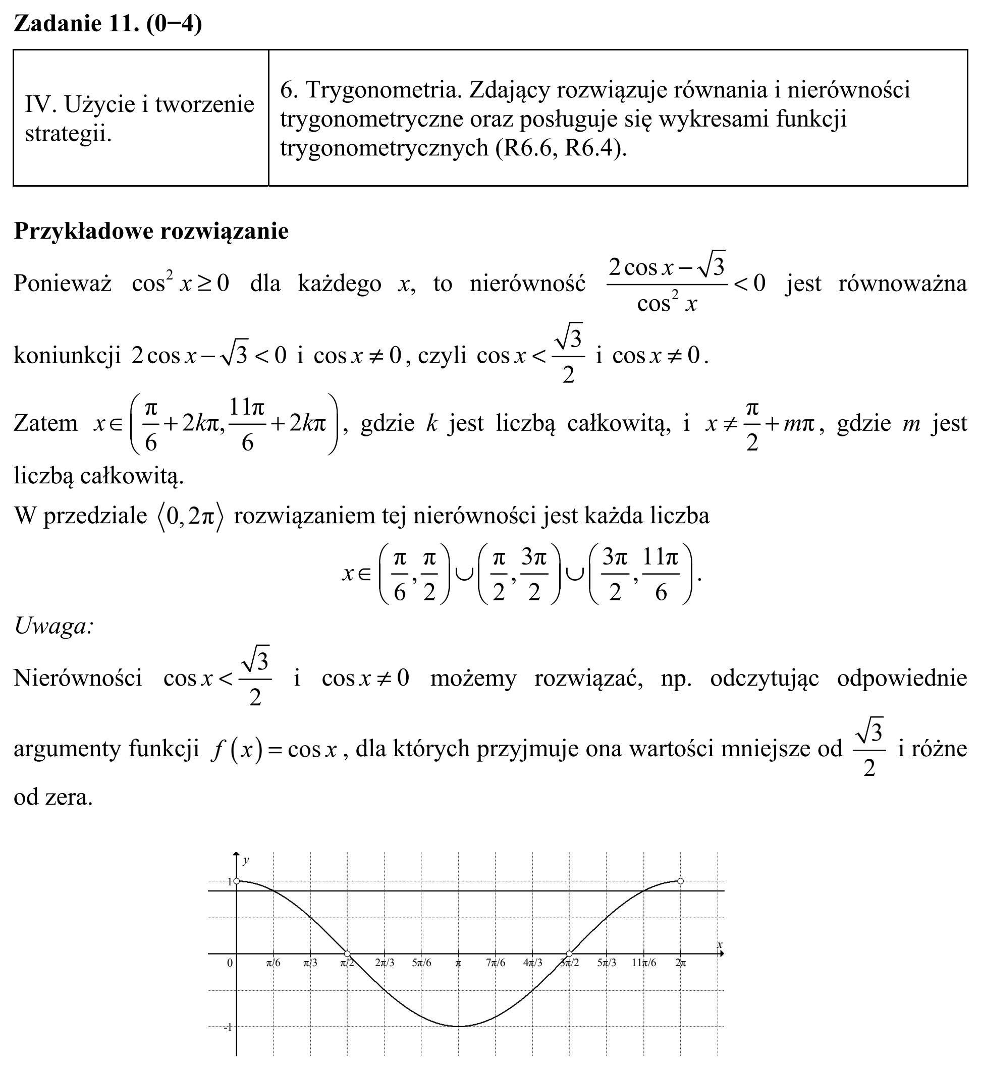 Matura, maj 2016, odpowiedź do zadania 11, fragment 1