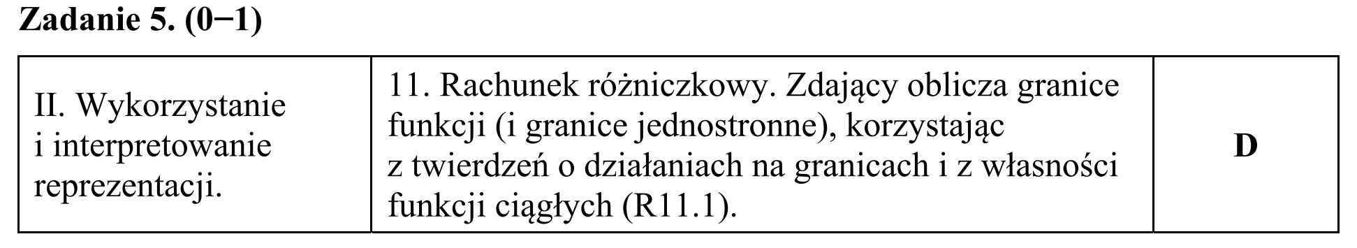 Matura, maj 2016, odpowiedź do zadania 5