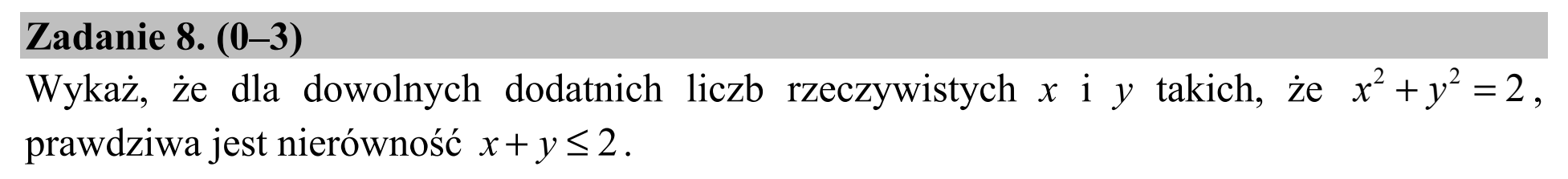 Matura, maj 2016, podgląd zadania 8