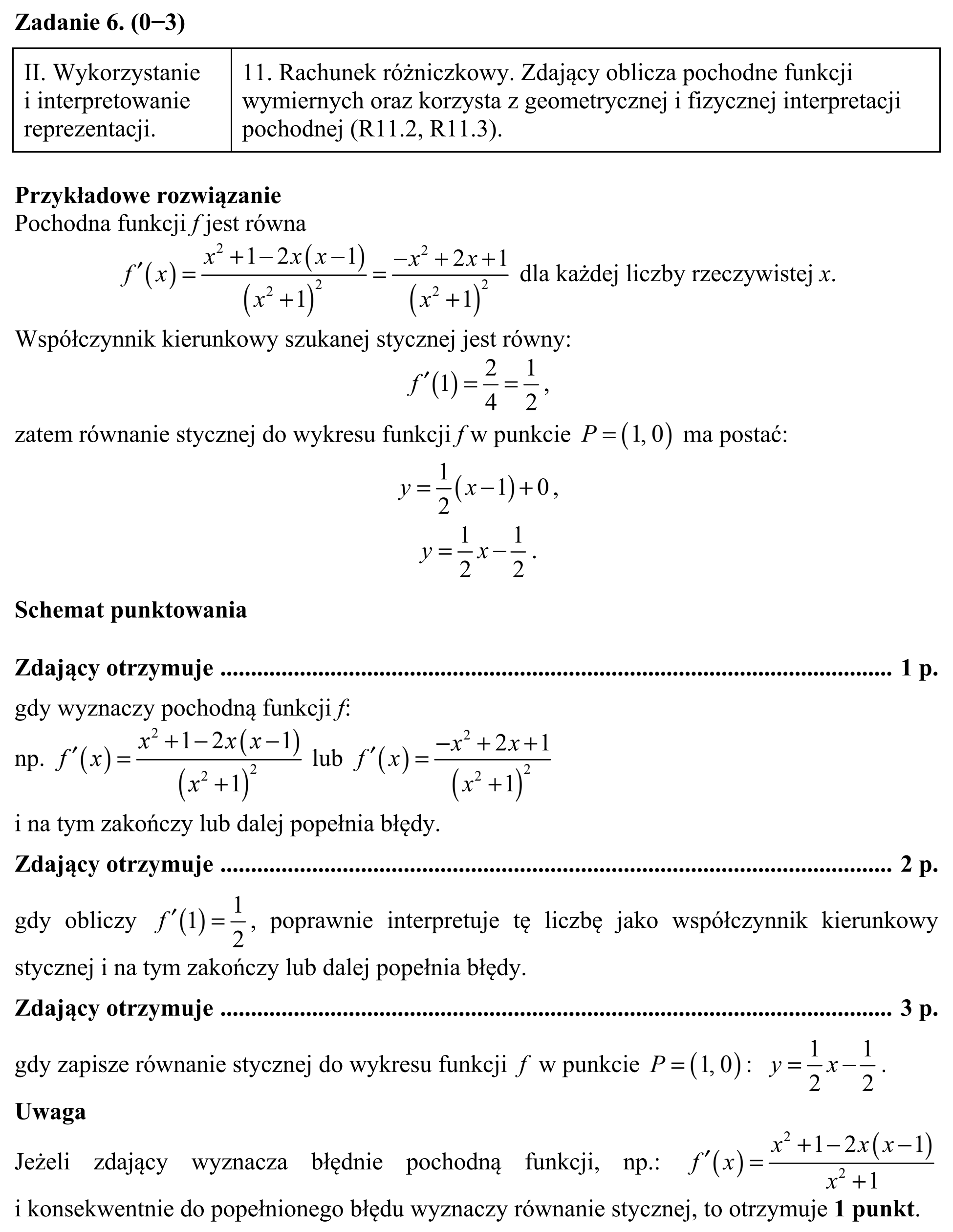 Matura, maj 2017, odpowiedź do zadania 6
