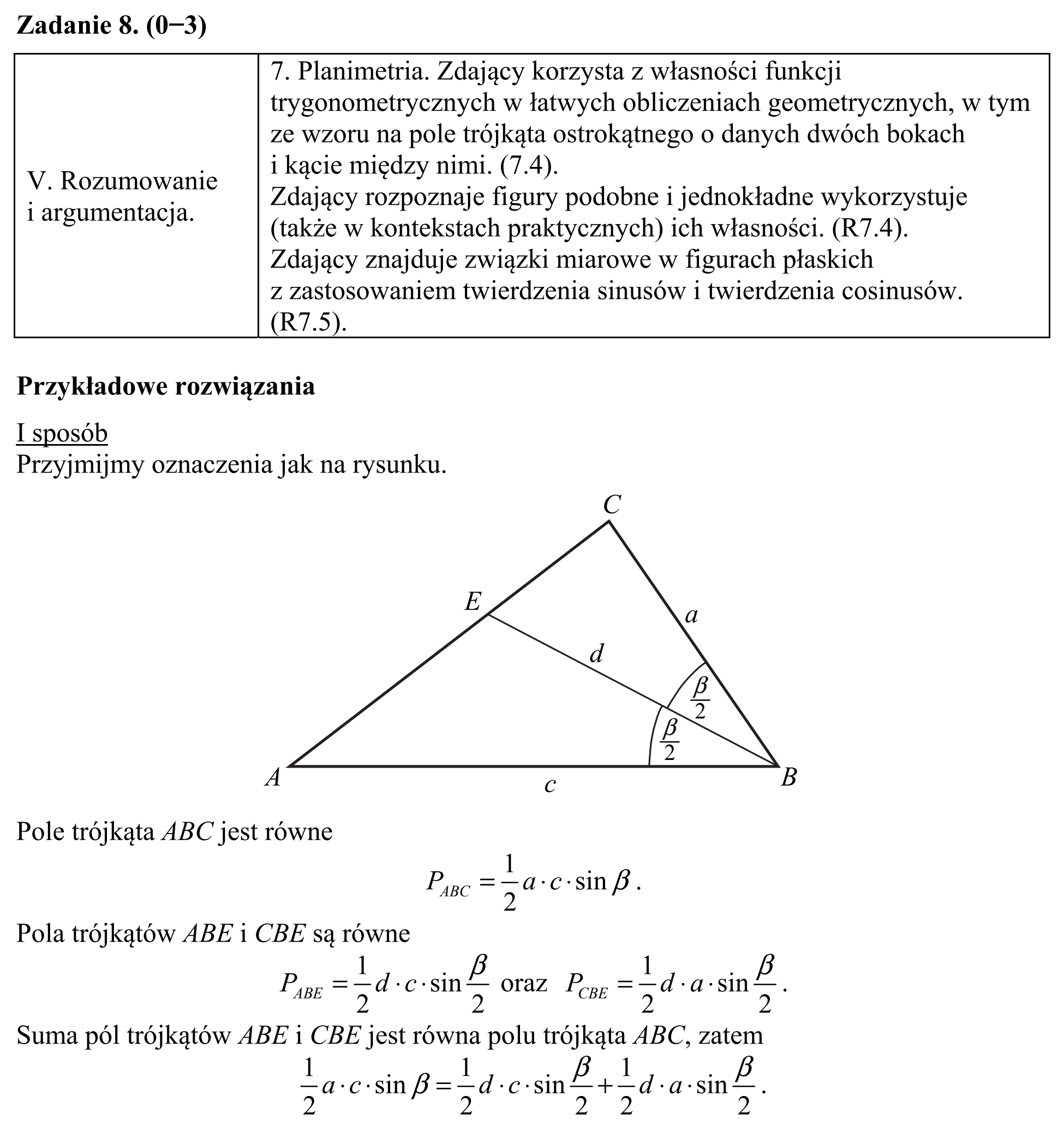 Matura, maj 2017, odpowiedź do zadania 8, fragment 1