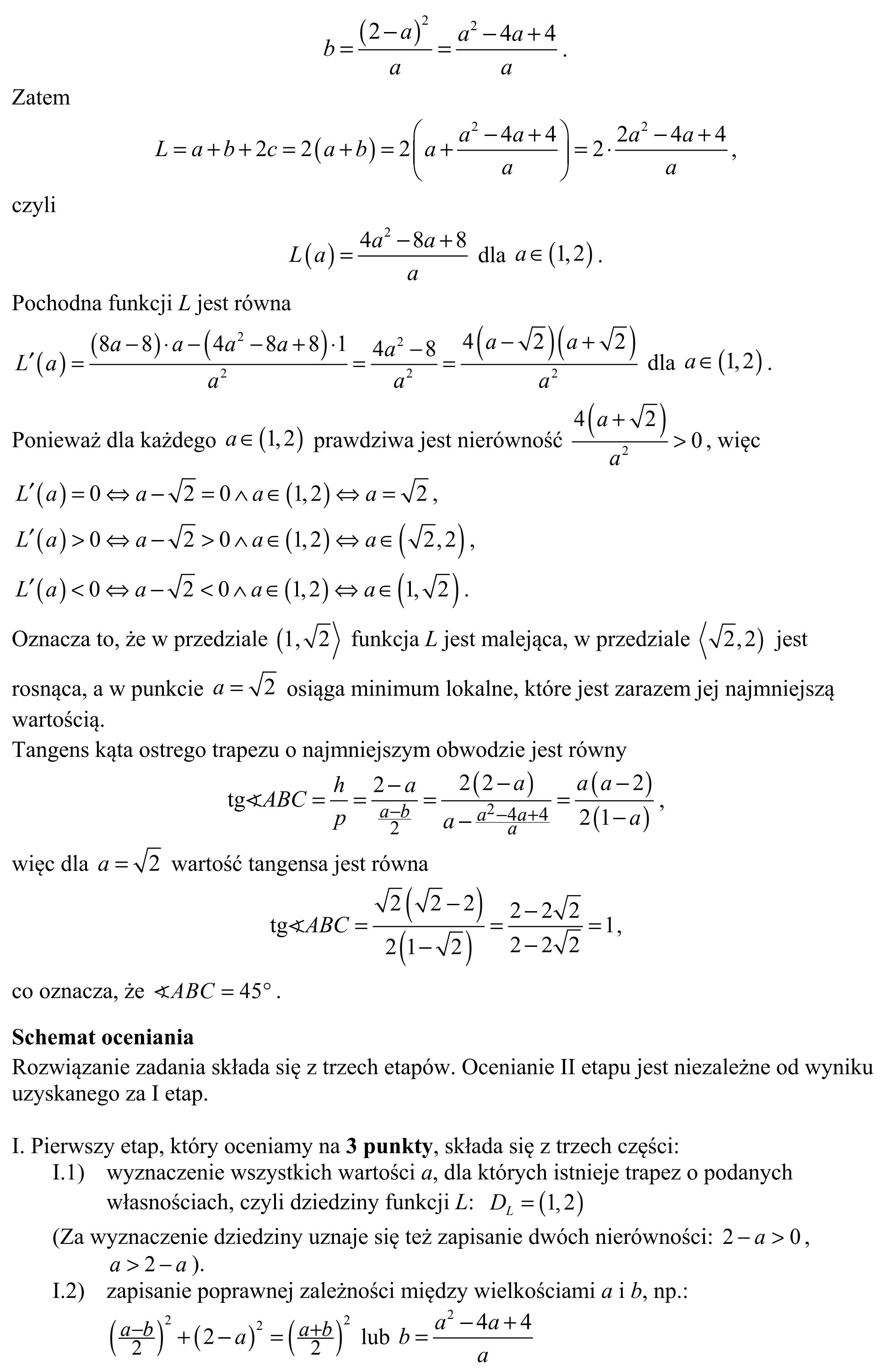 Matura, maj 2018, odpowiedź do zadania 15, fragment 2