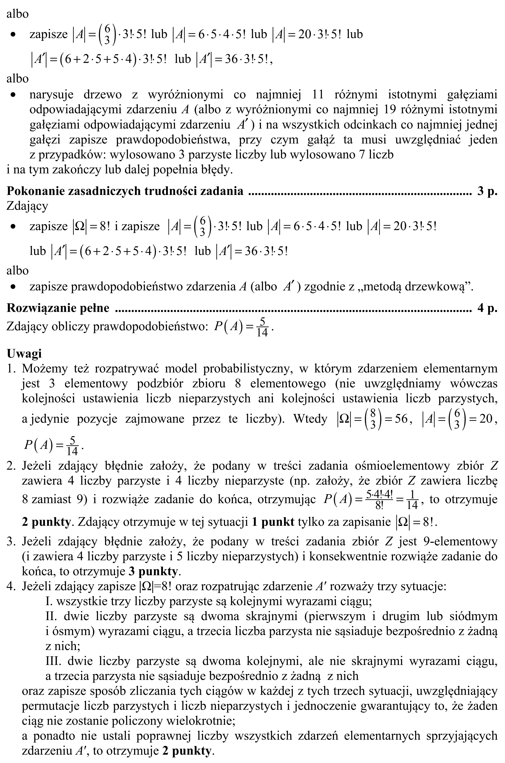 Matura, maj 2018, odpowiedź do zadania 9, fragment 5