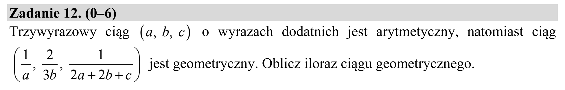 Matura, maj 2019, podgląd zadania 12