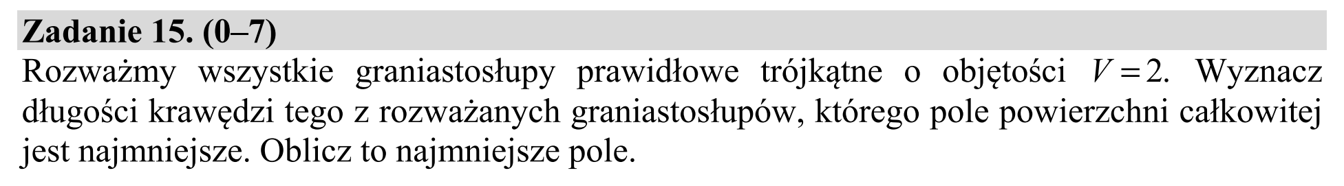 Matura, maj 2019, podgląd zadania 15