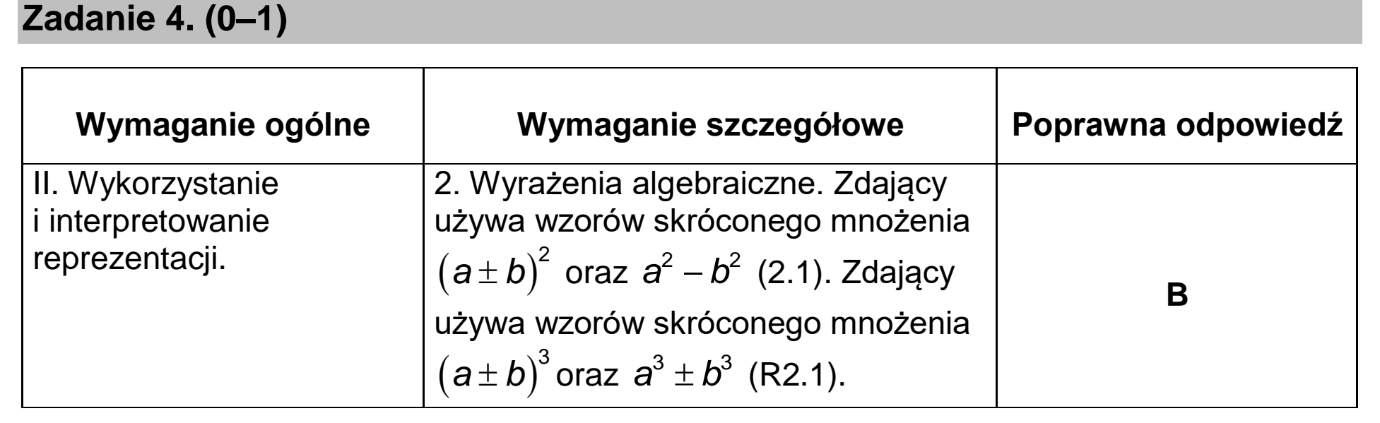 Matura, maj 2020, odpowiedź do zadania 4